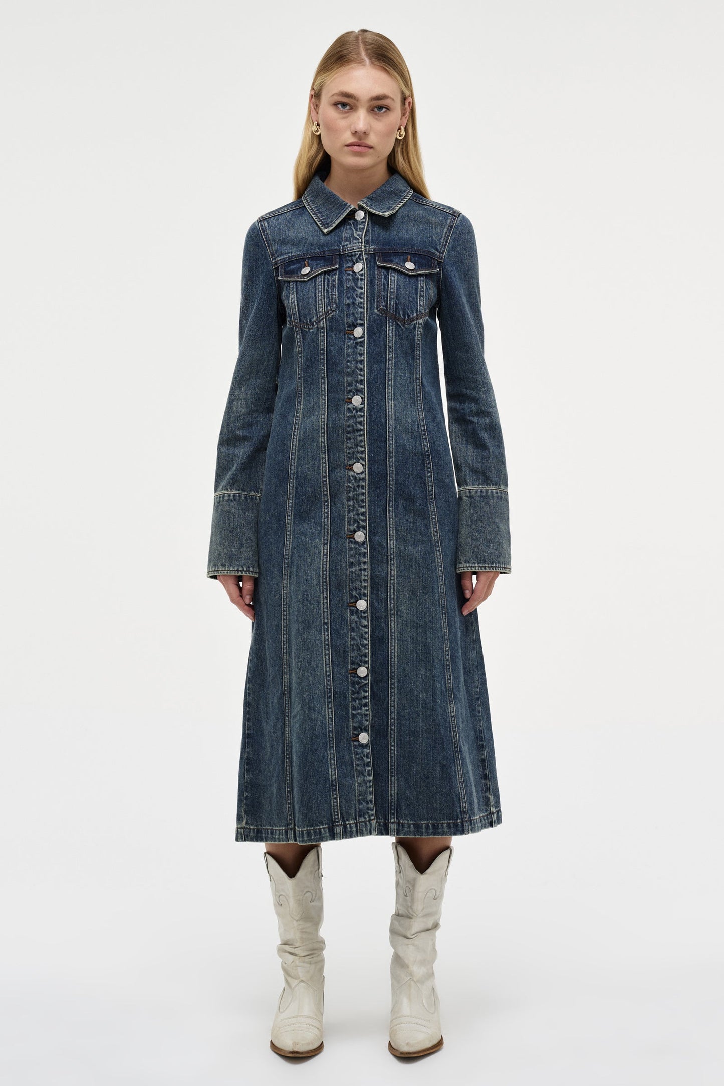 Chelsea Denim Shirt Dress - Pure Indigo