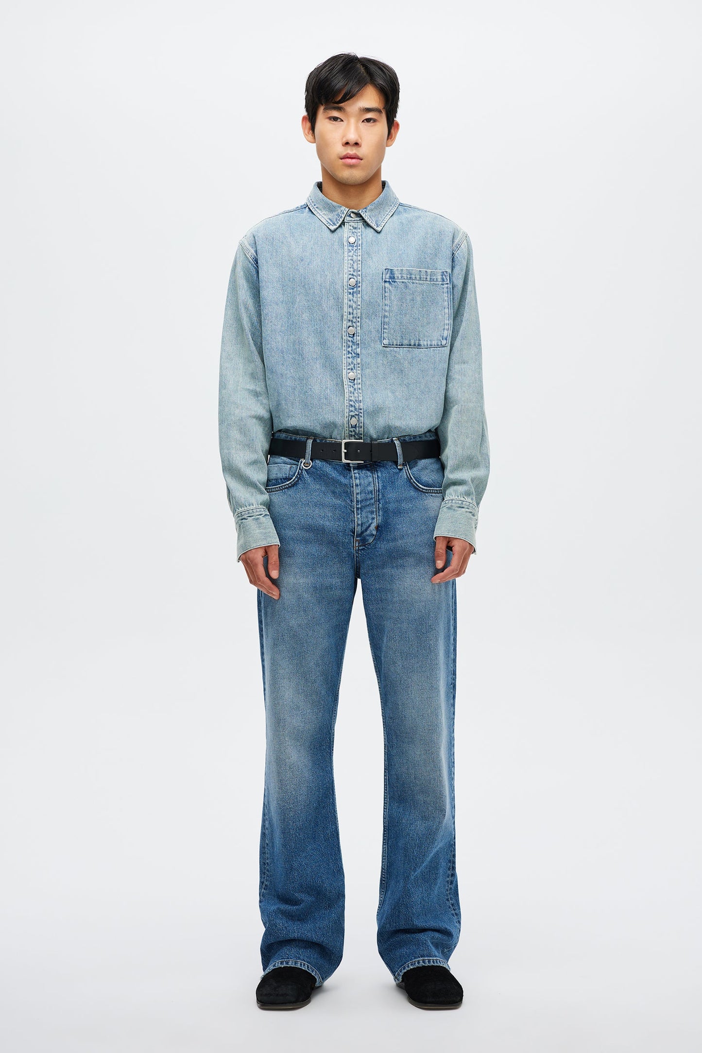 Regular Fit Denim Shirt - Light Vintage Indigo