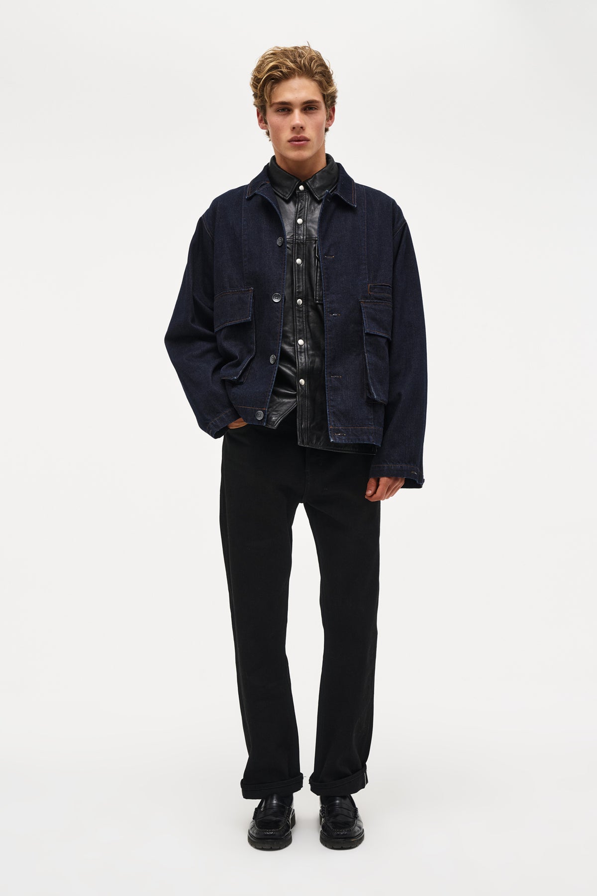 Johnny Leather Shirt - Black