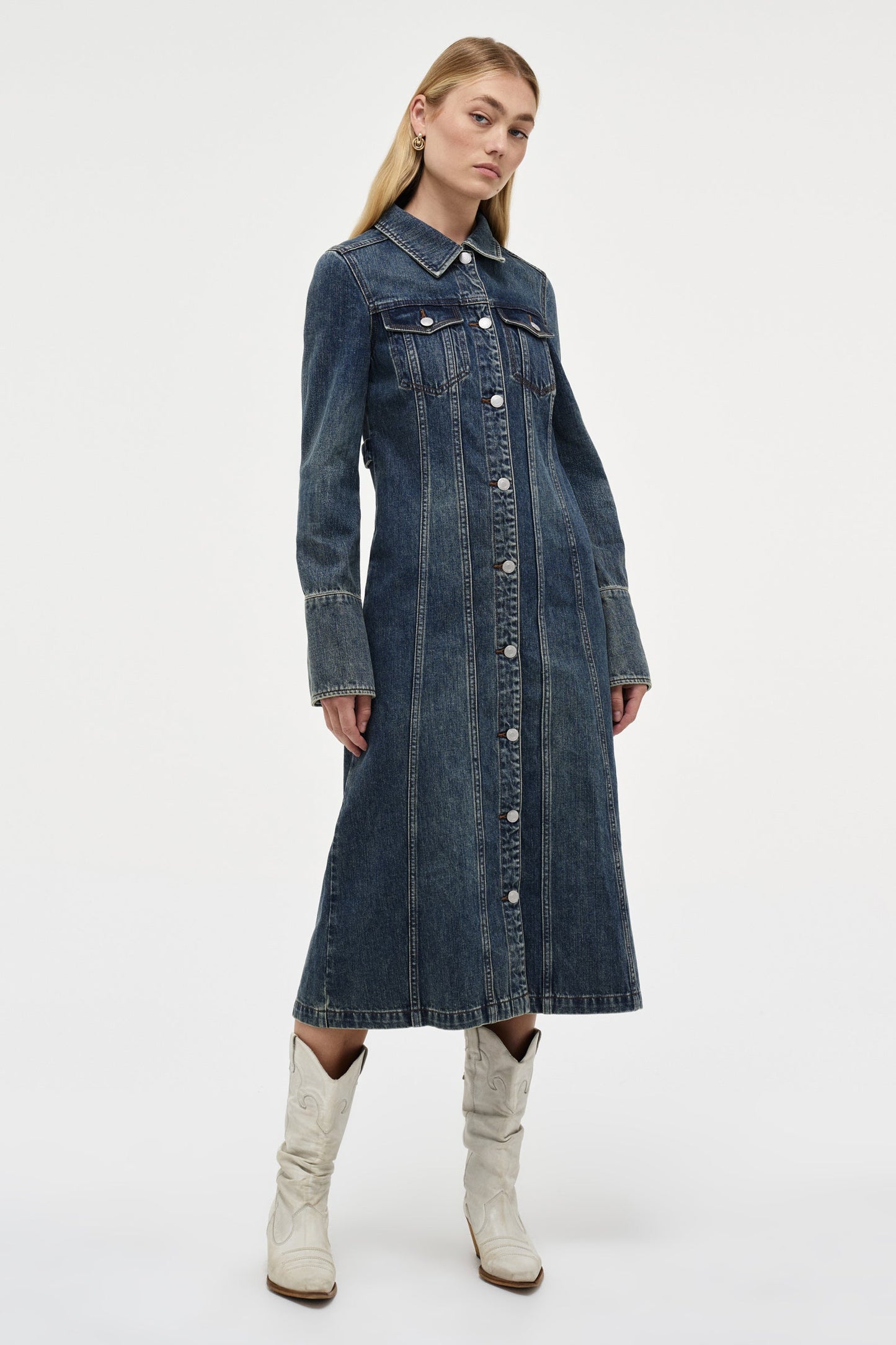 Chelsea Denim Shirt Dress - Pure Indigo