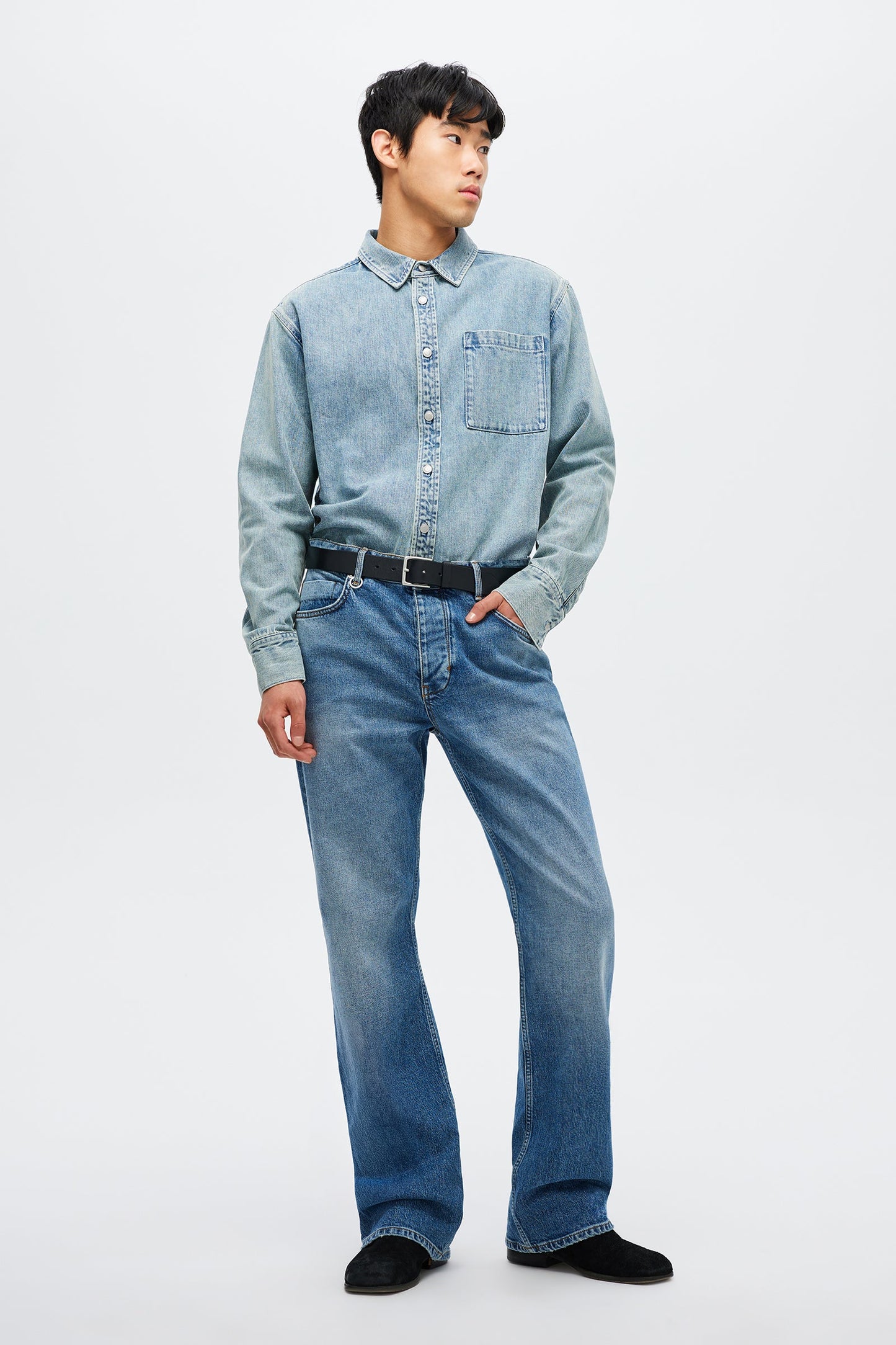 Regular Fit Denim Shirt - Light Vintage Indigo