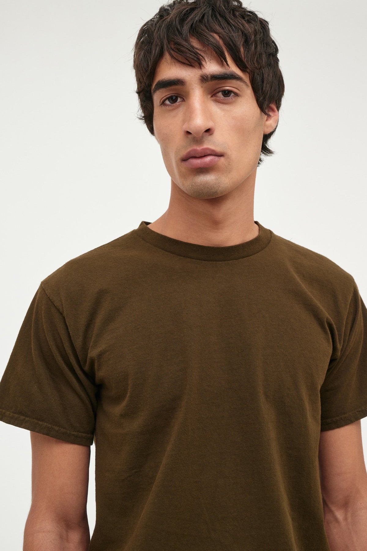 Over Dyed Circular Knit Tee - Worn Military