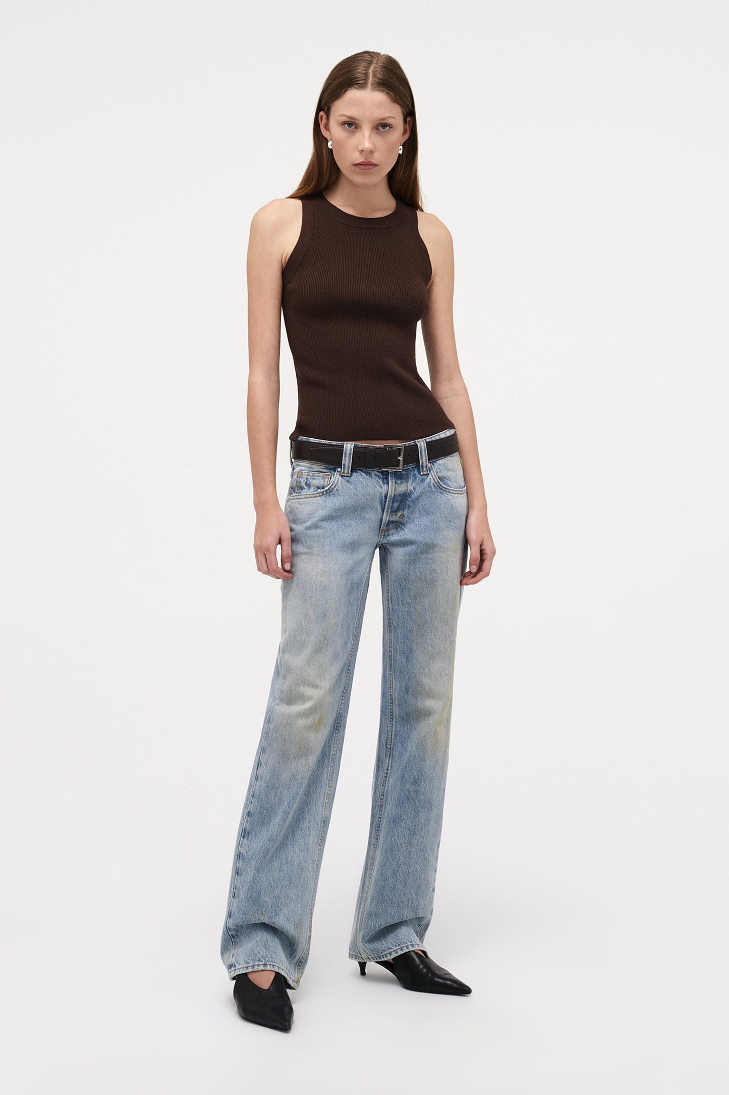 PM Knitted Singlet - Espresso