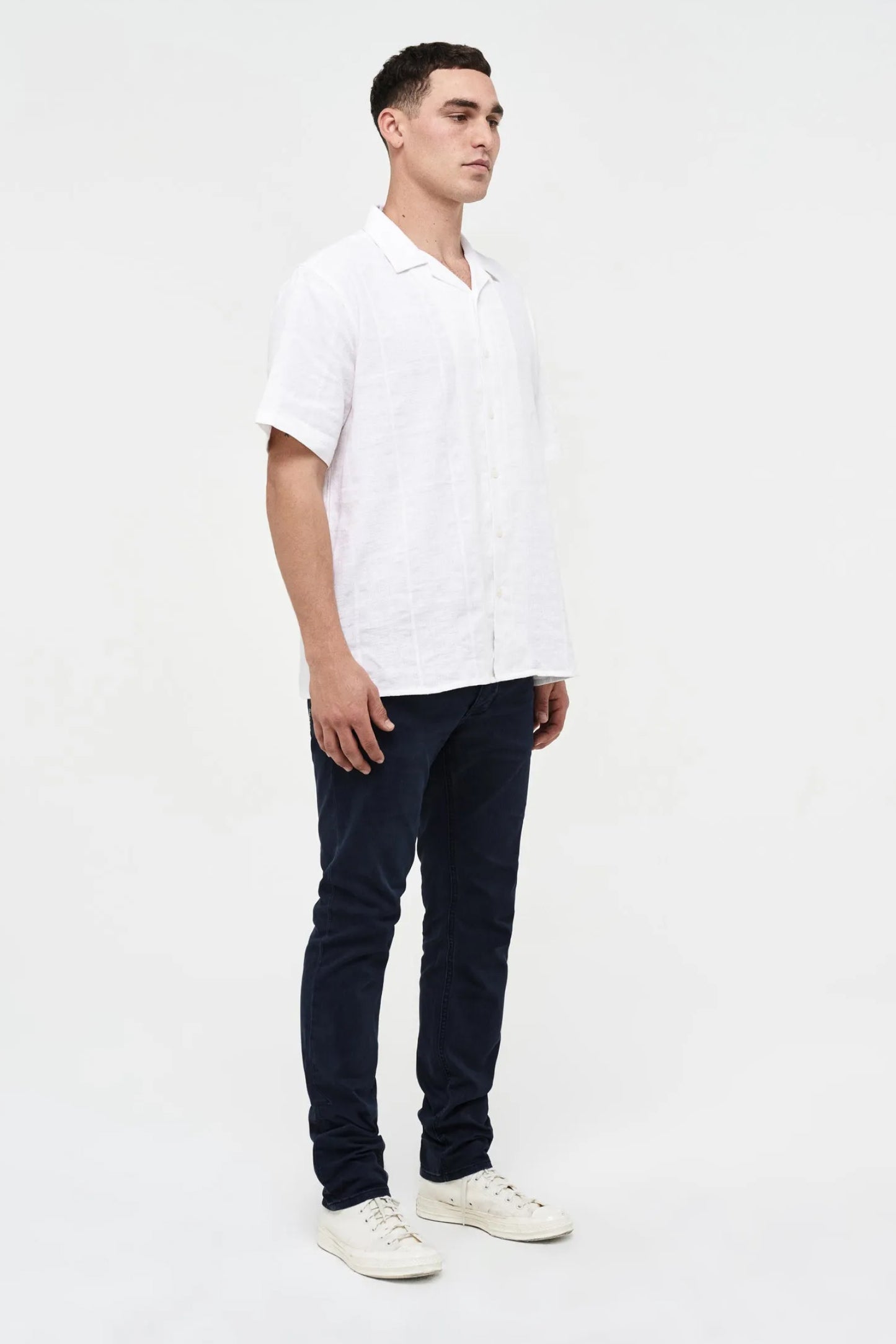 Lou Slim Twill - Navy