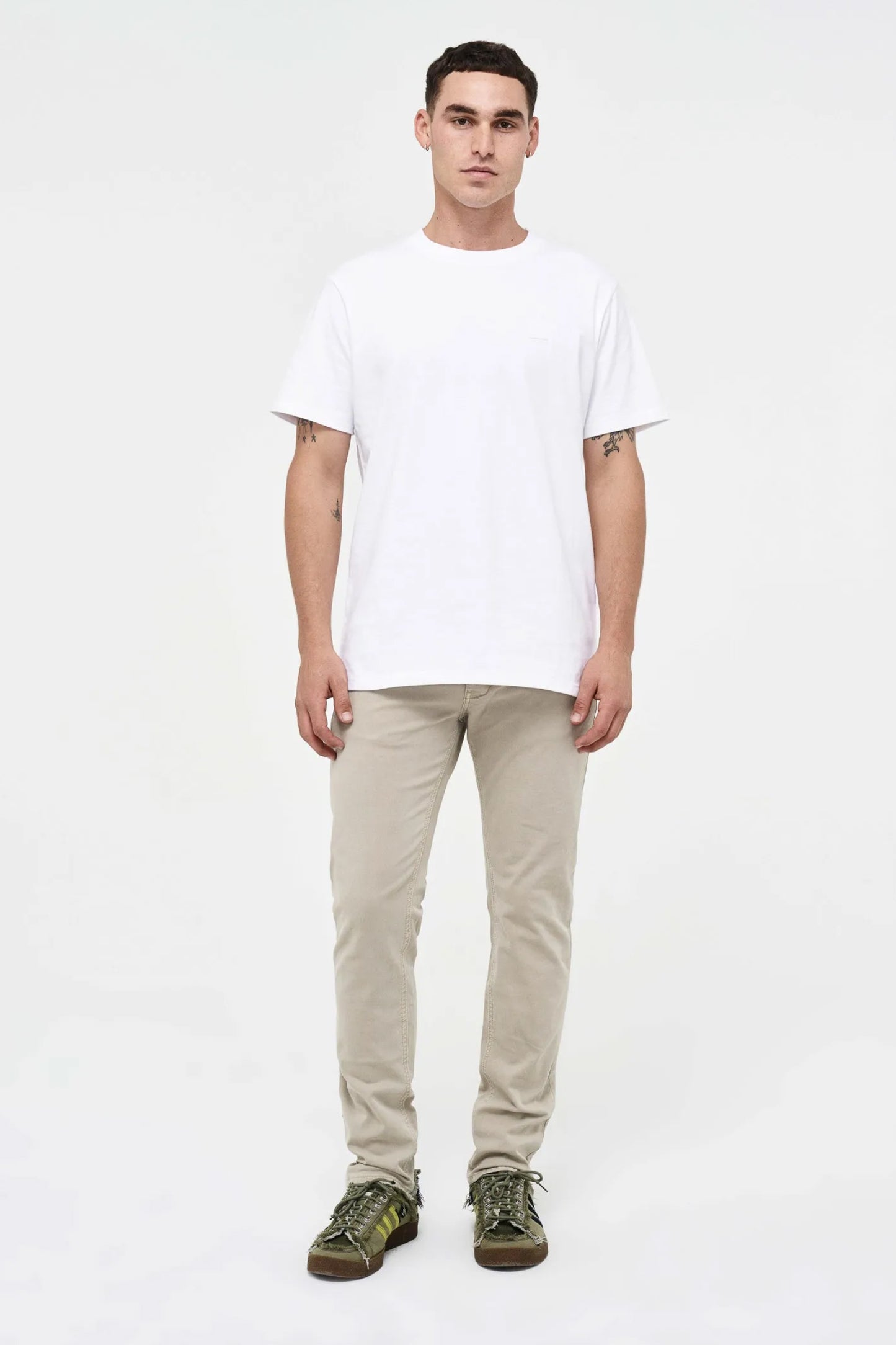 Lou Slim Twill - Washed Stone