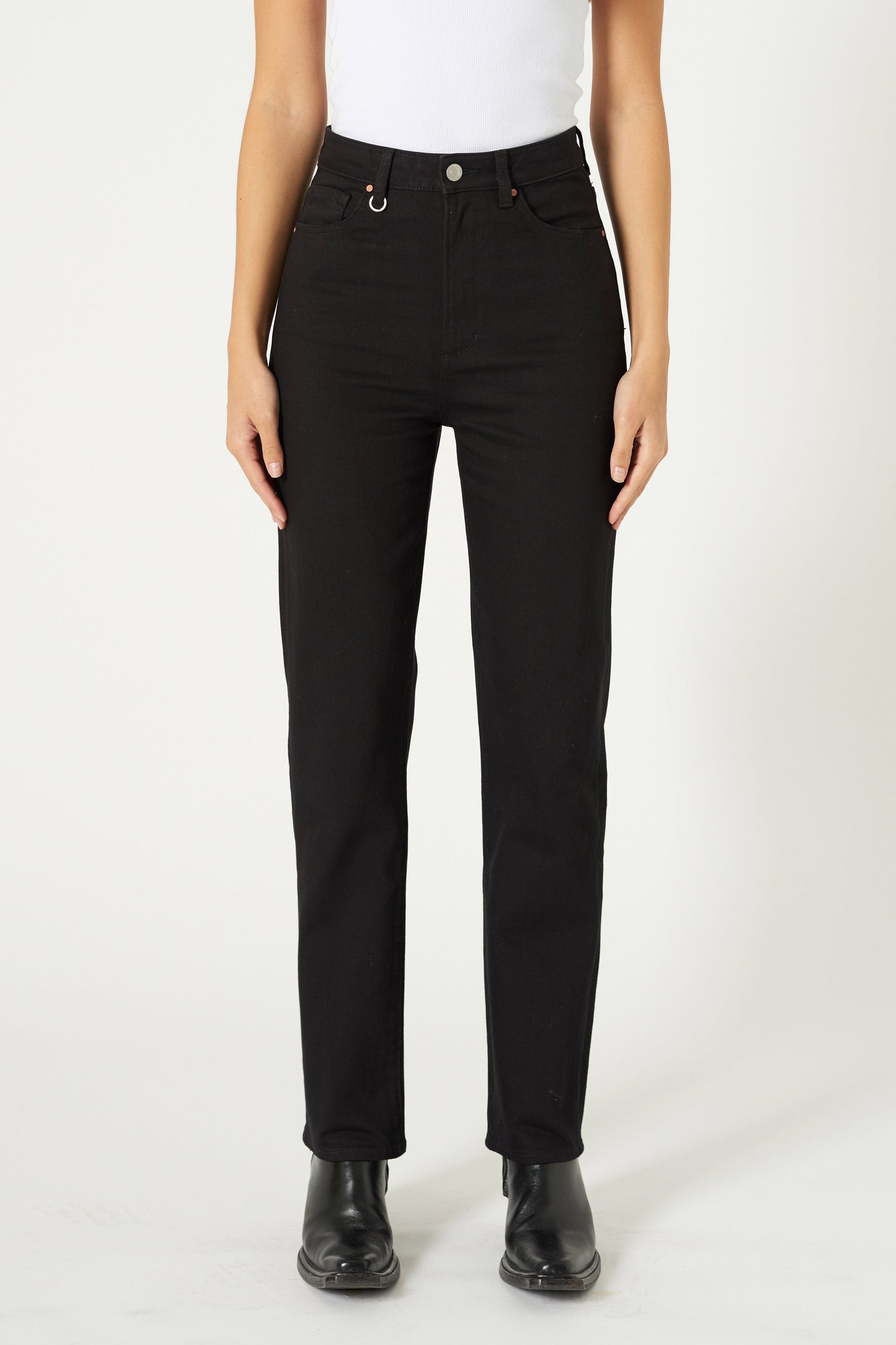 Nico Straight - Stay Black Neuw dark black womens-jeans