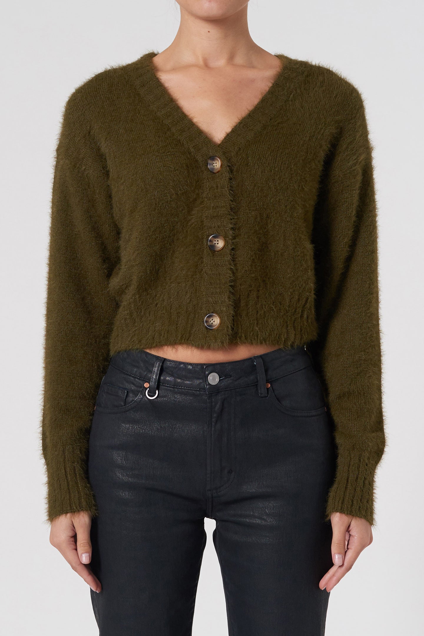 Kate Knit Cardigan - Kelp