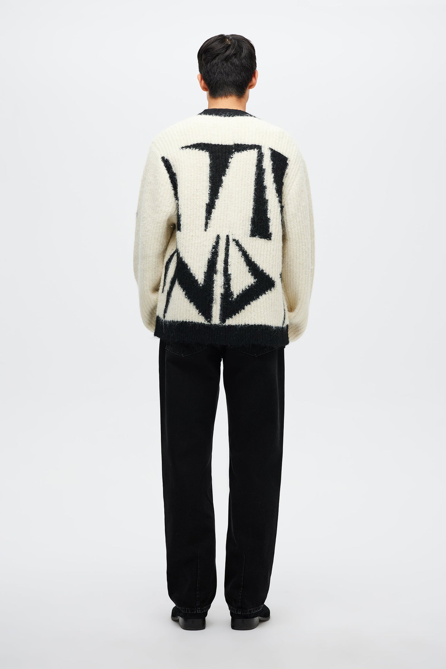 Fuzzy Cardigan - Black