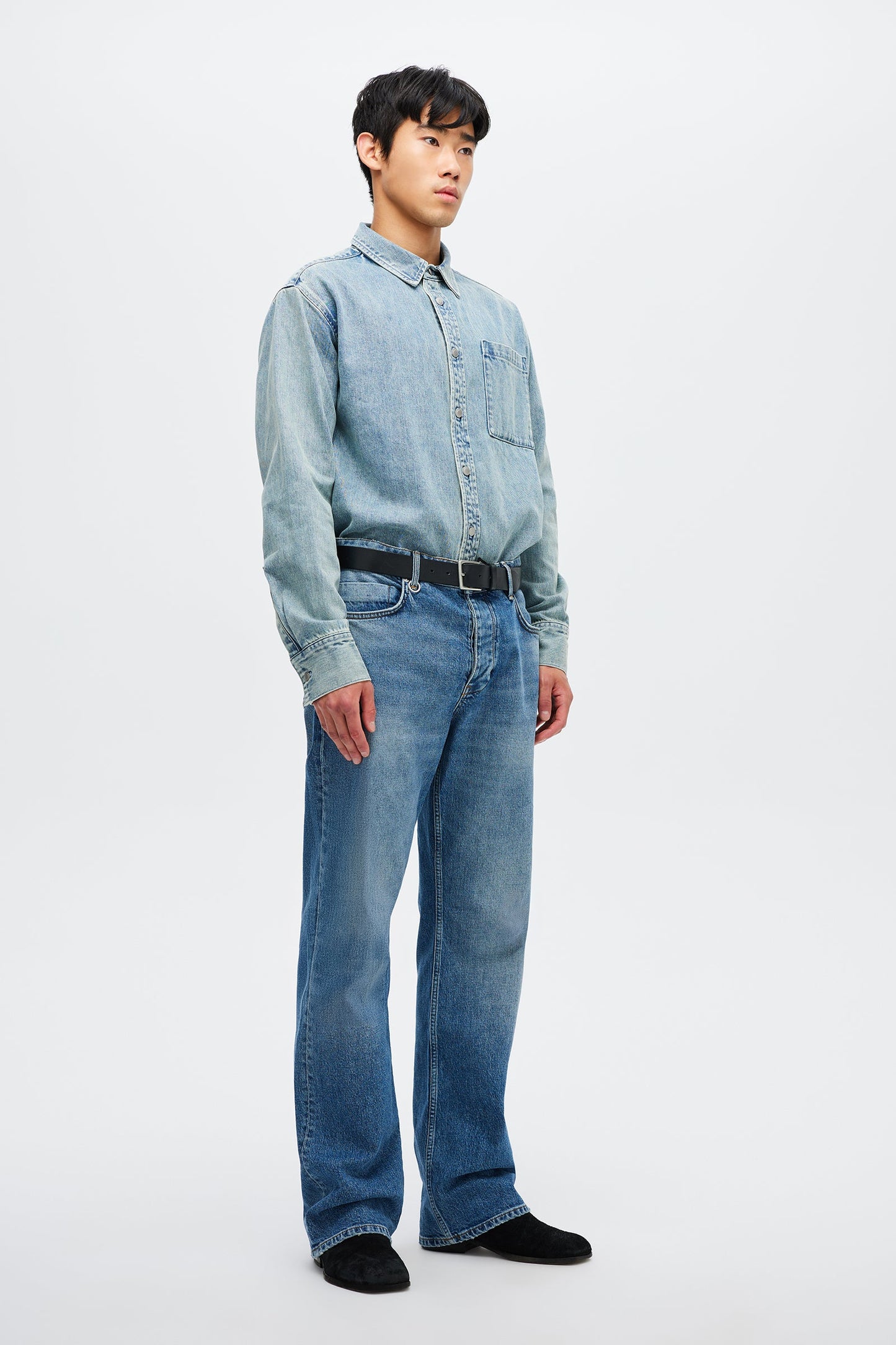 Regular Fit Denim Shirt - Light Vintage Indigo