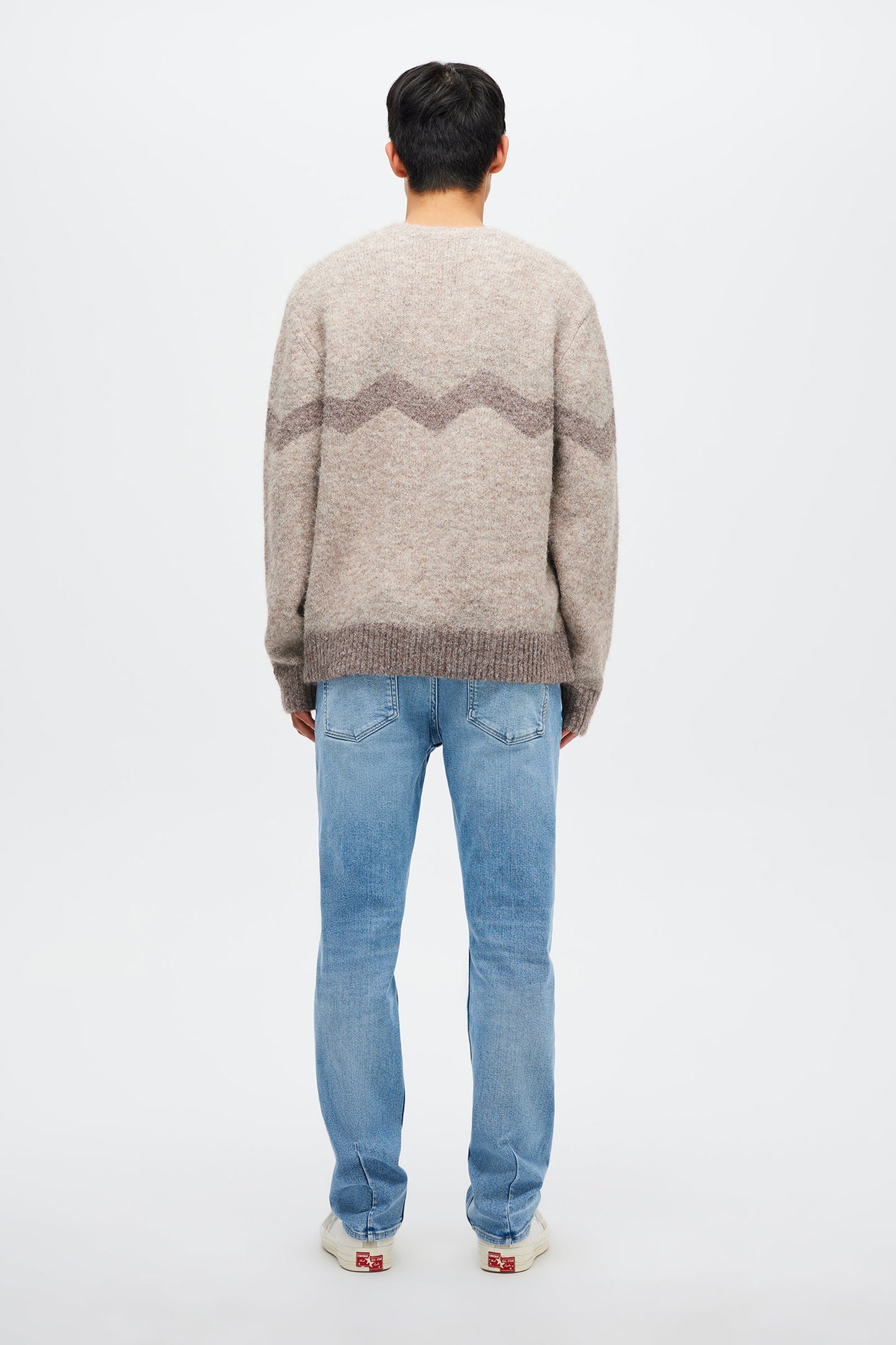 Intarsia Zig Zag Crew