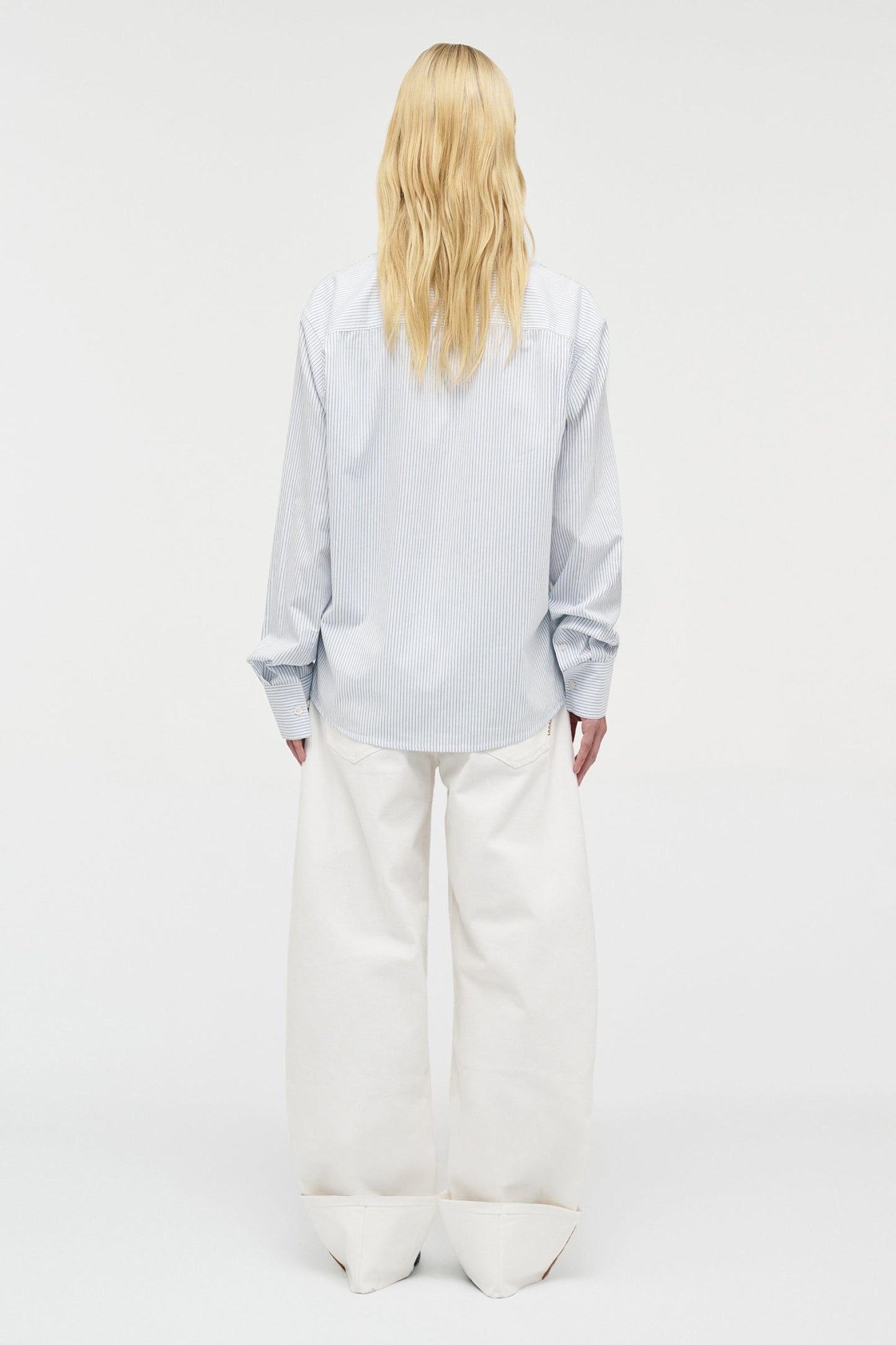 Regular Fit Stripe Shirt - Oxford Blue