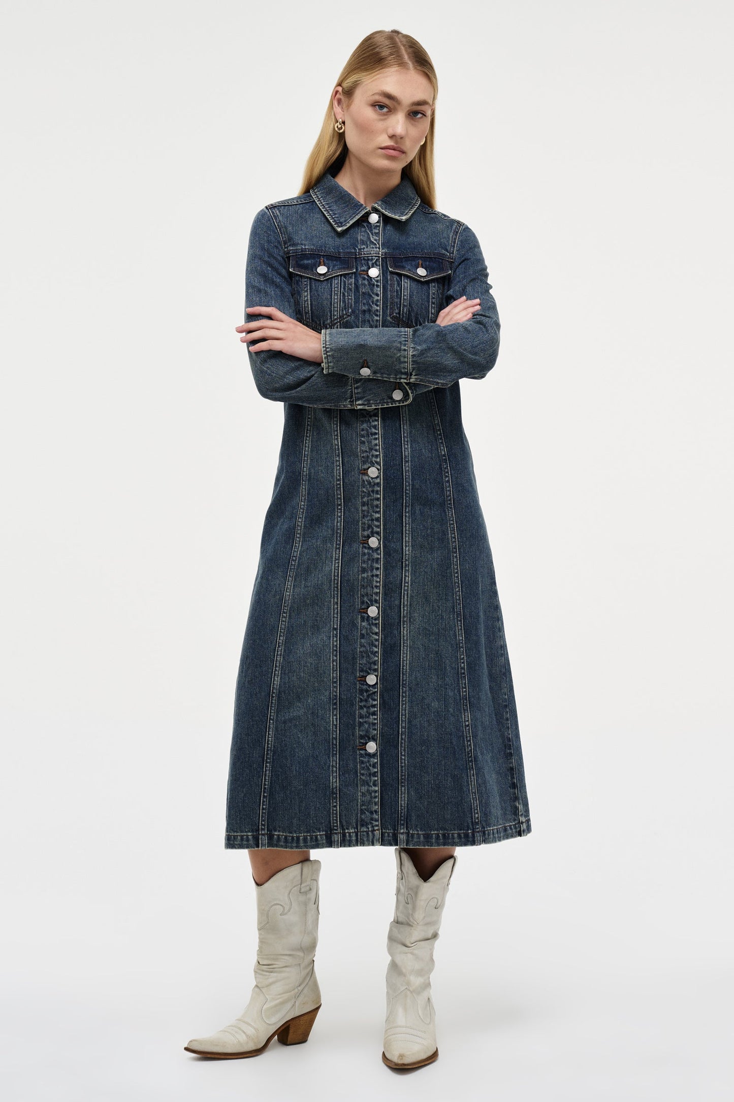 Chelsea Denim Shirt Dress - Pure Indigo