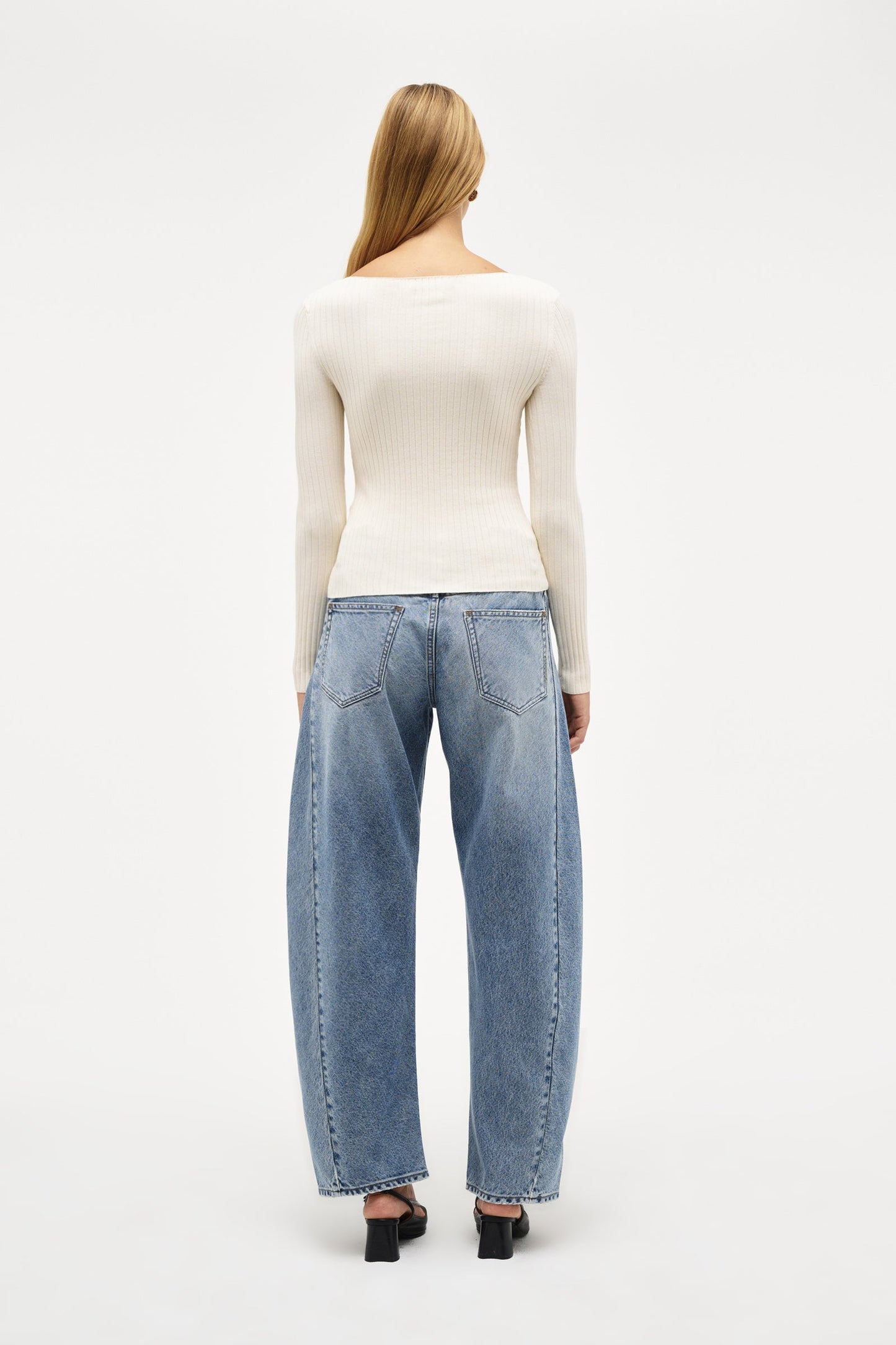 Jamie Knit Ls Top - Cream
