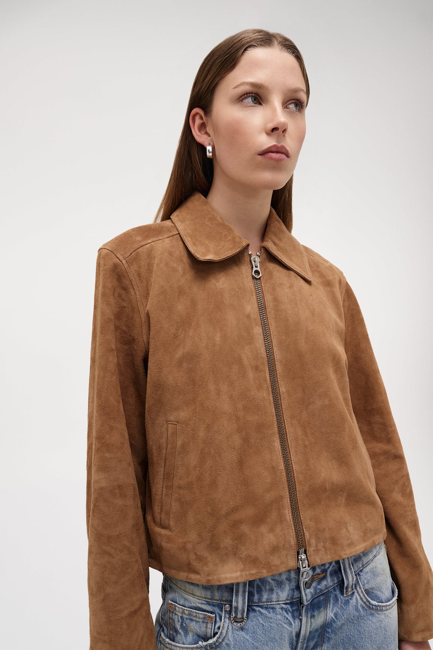 Suede Zip Jacket