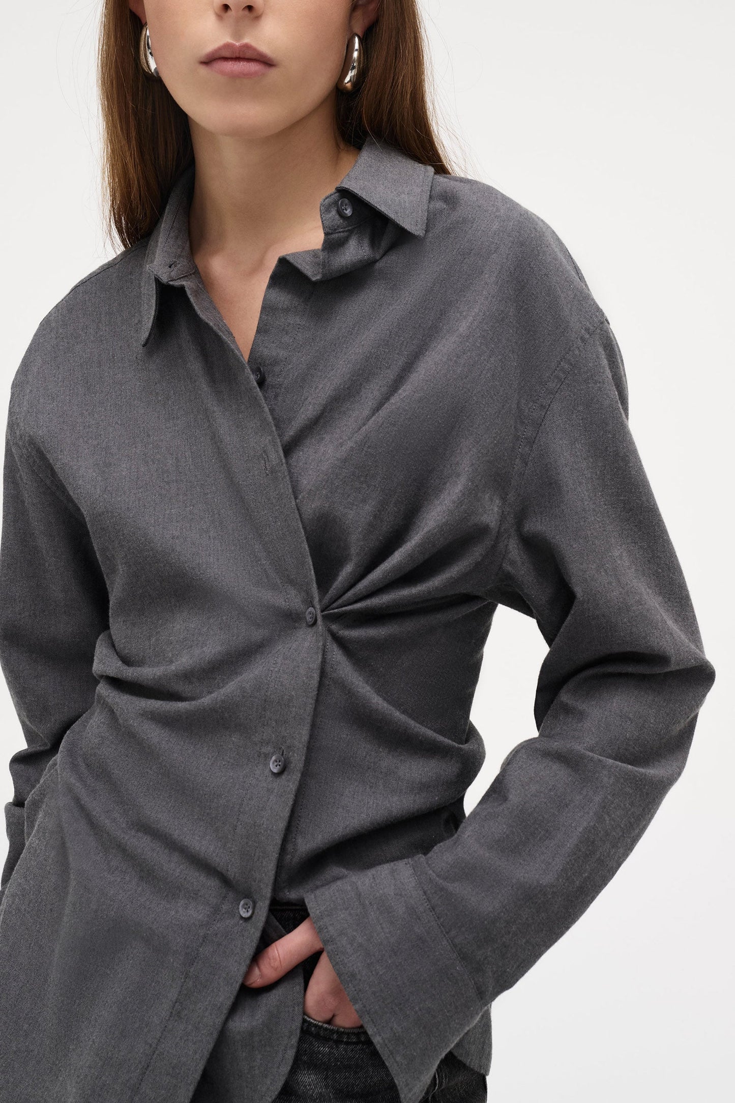 Flannel Drape Shirt