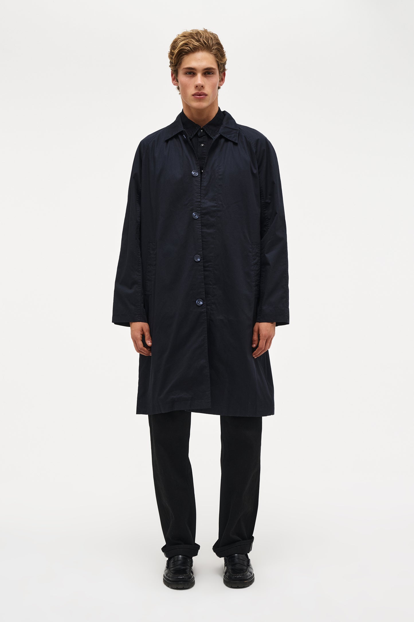 Turner Coat - Waxed Navy
