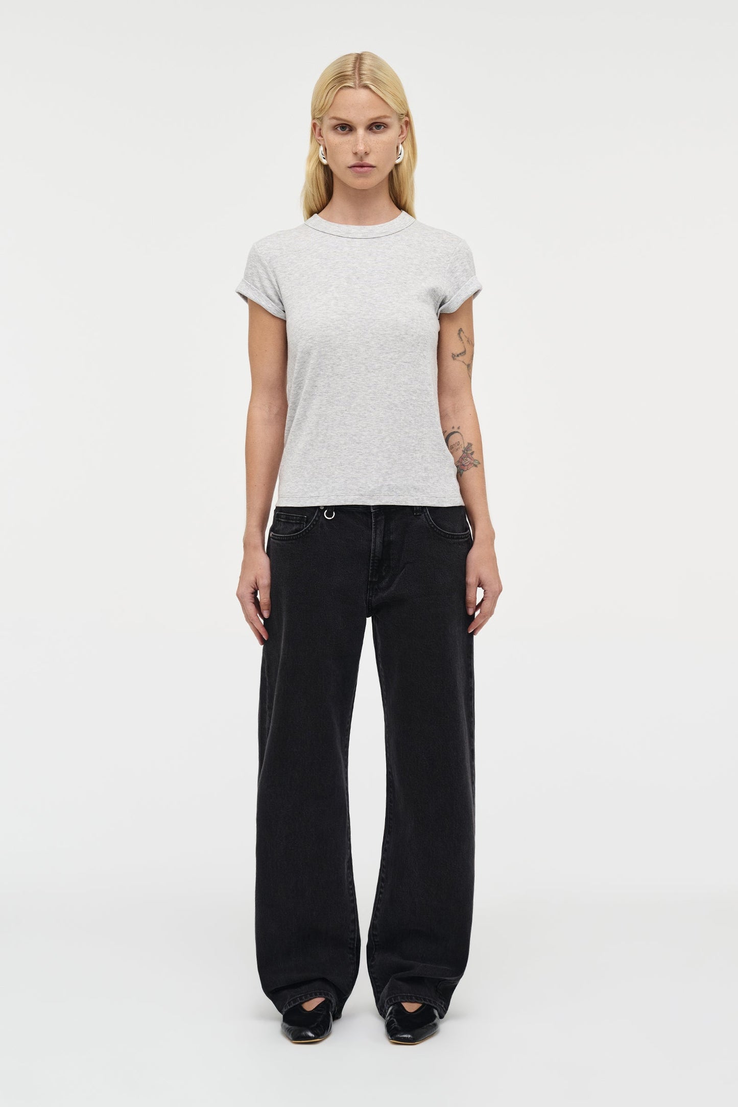 Home Body Tee - Grey Marle