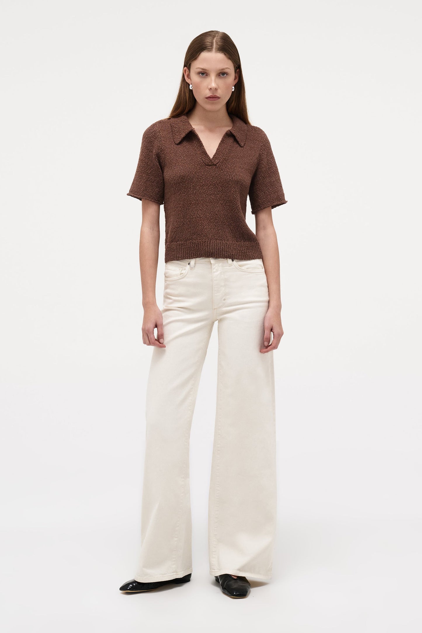 Cecil Knit Polo - Espresso