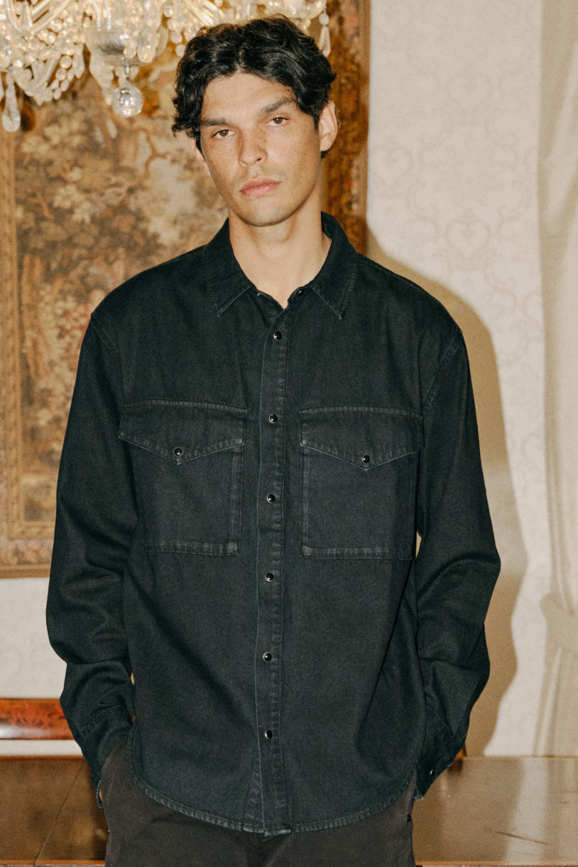 M55 Denim Shirt - Overdyed Black