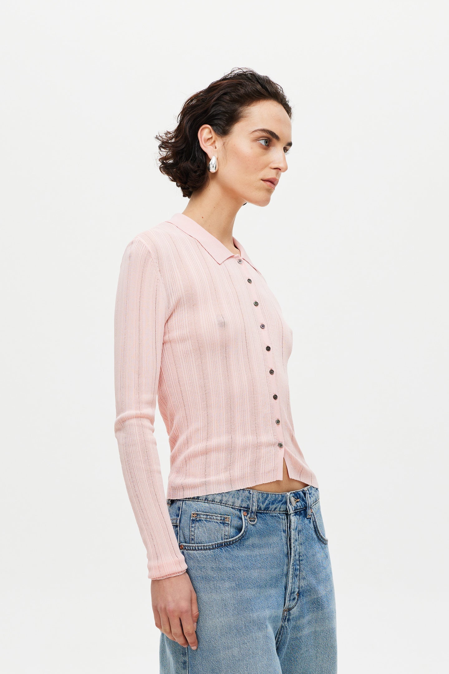 Opal Knit Cardigan - Peony