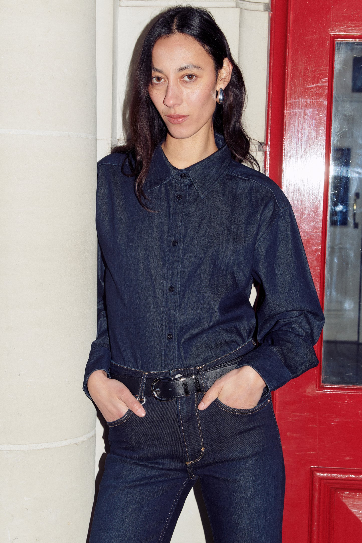 Carolyn Crop Shirt - Rinse