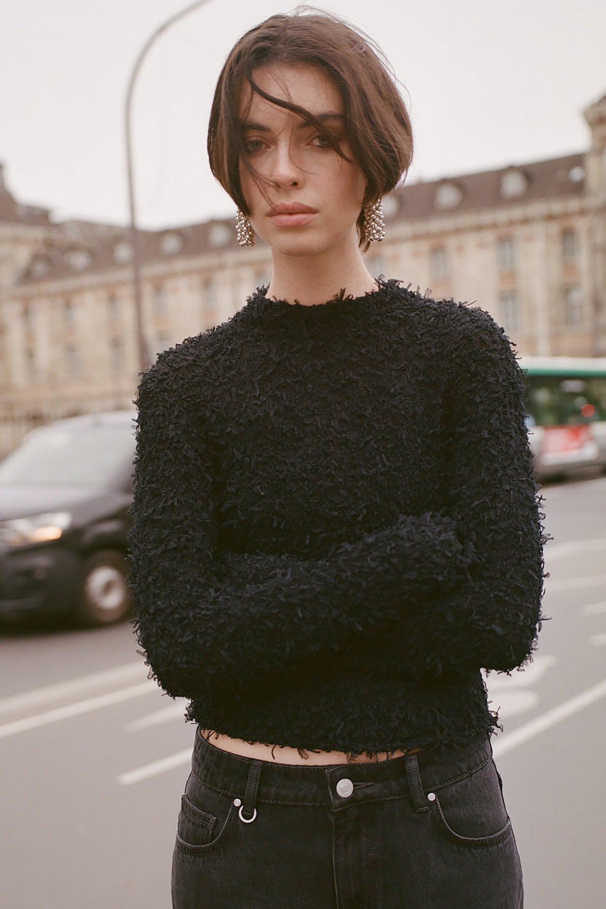 Fray Knit Crew