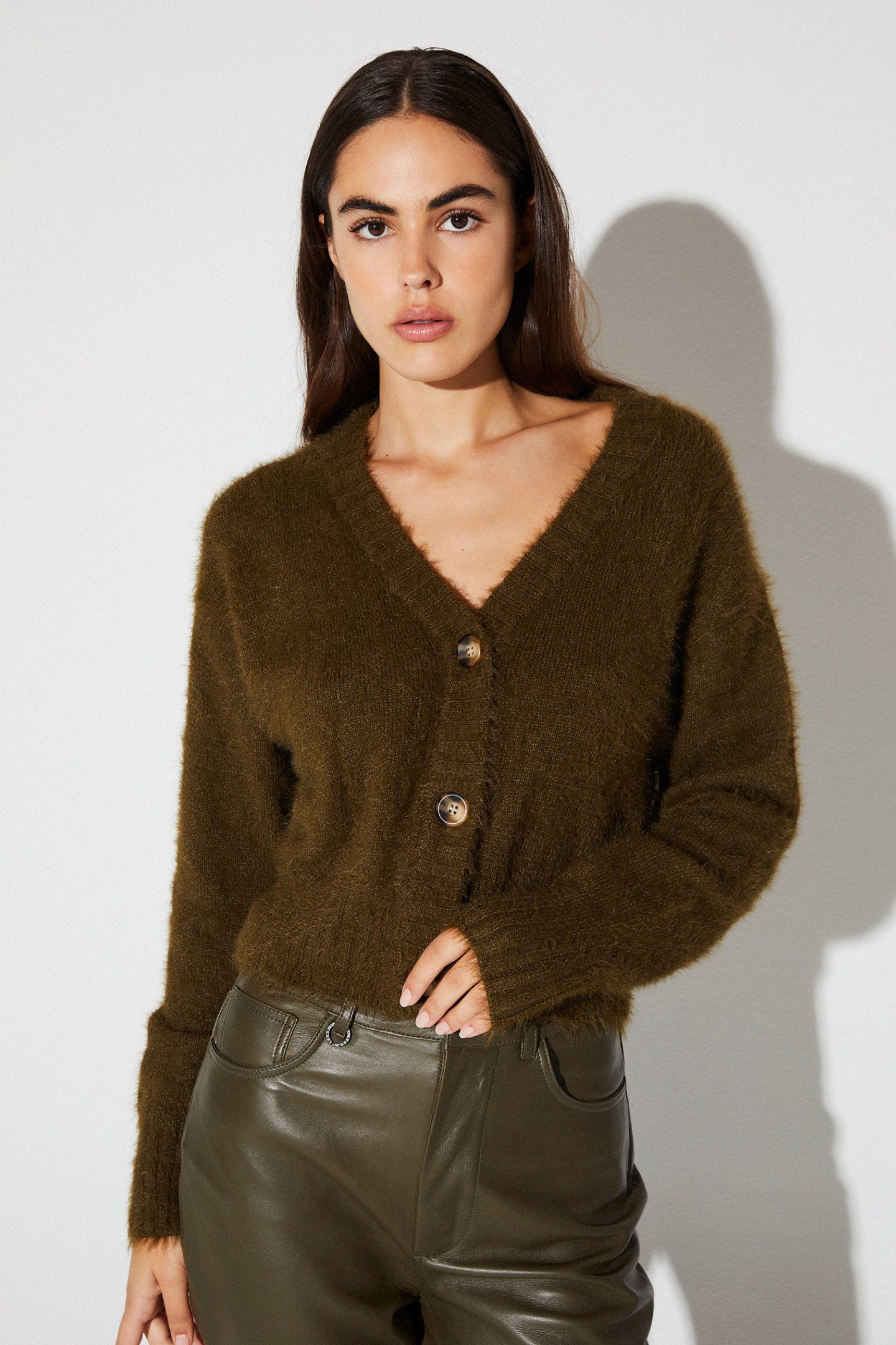 Kate Knit Cardigan - Kelp