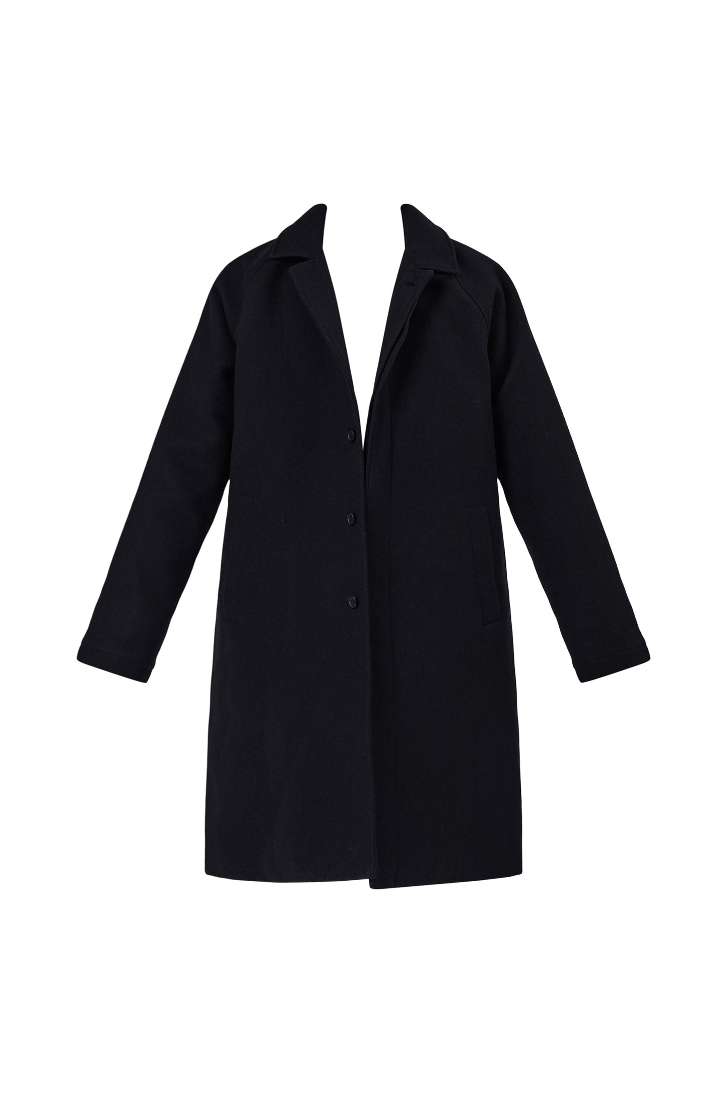 Turner Long Coat Melton - Black