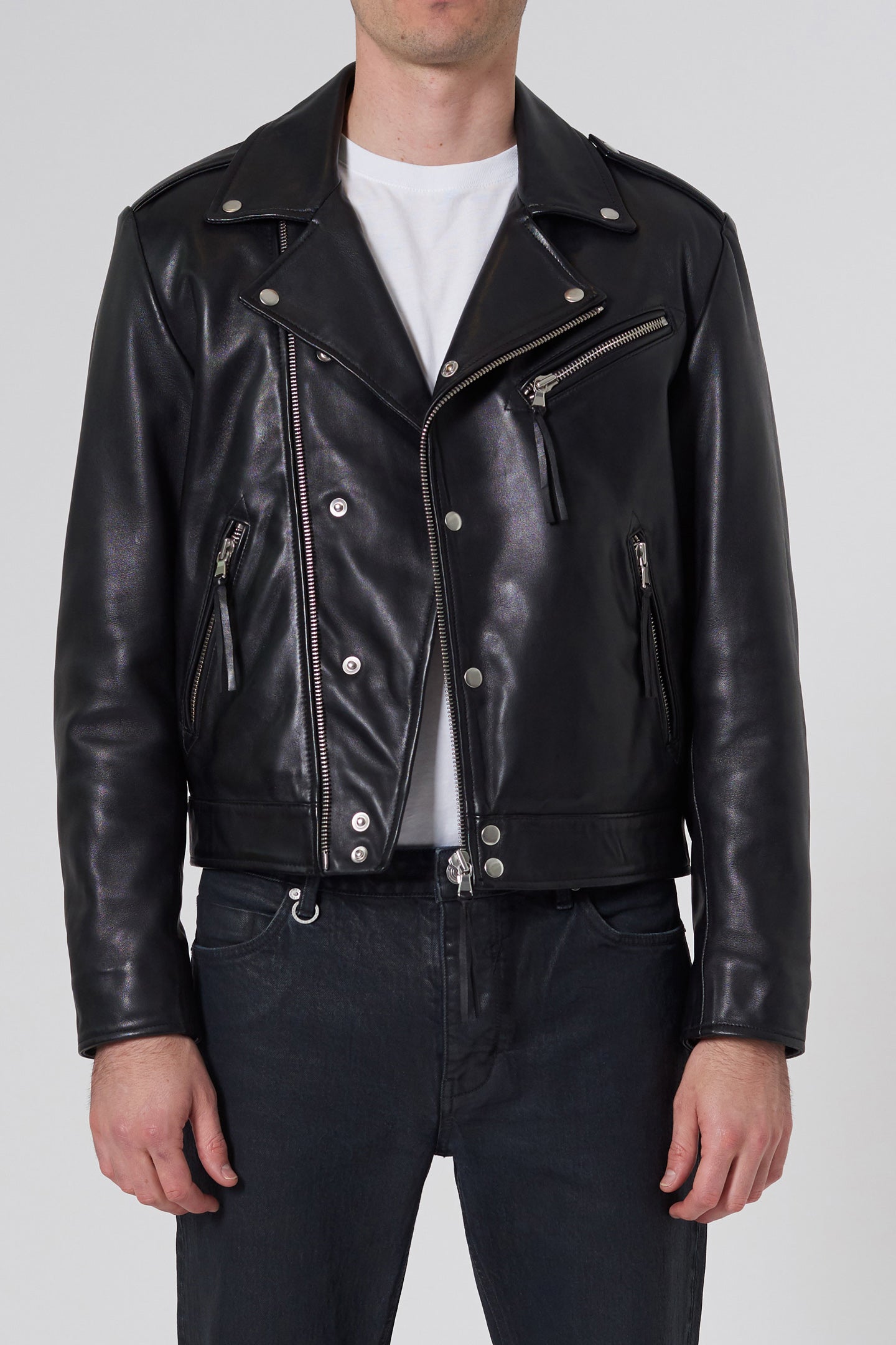Johnny Leather Biker - Black