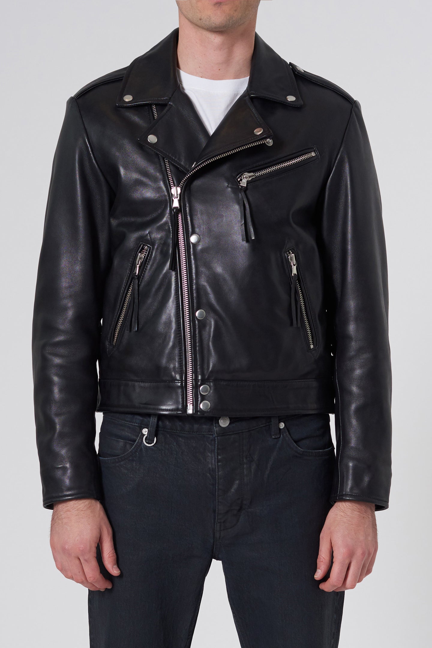 Johnny Leather Biker - Black