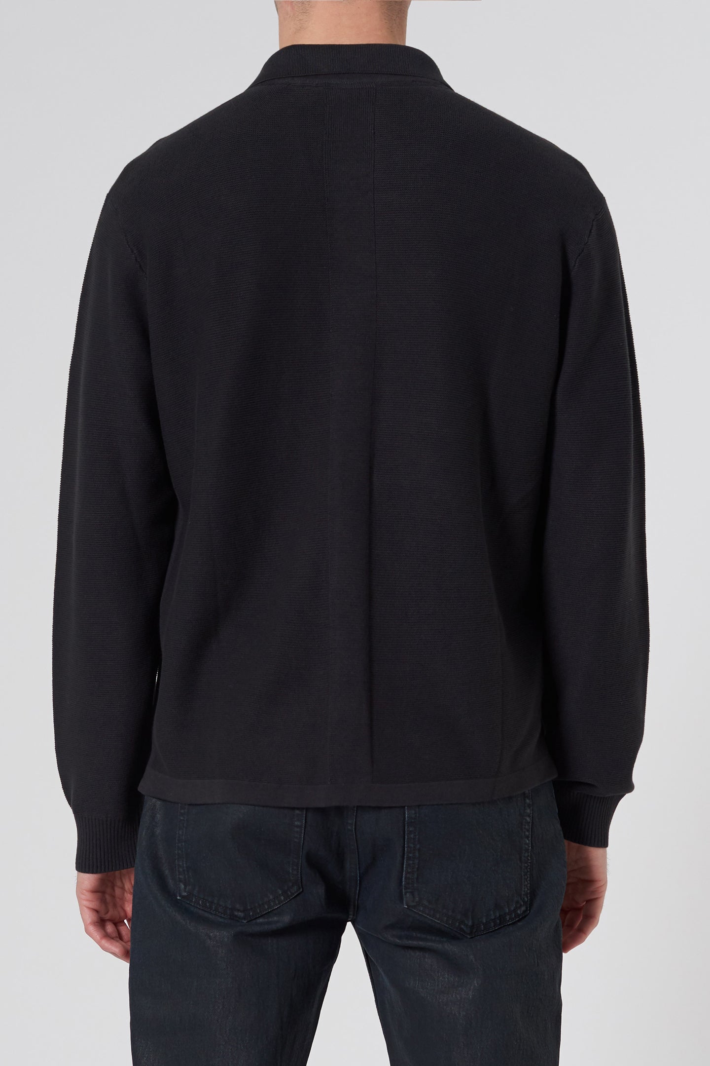 Saville Ls Knit Shirt - Black