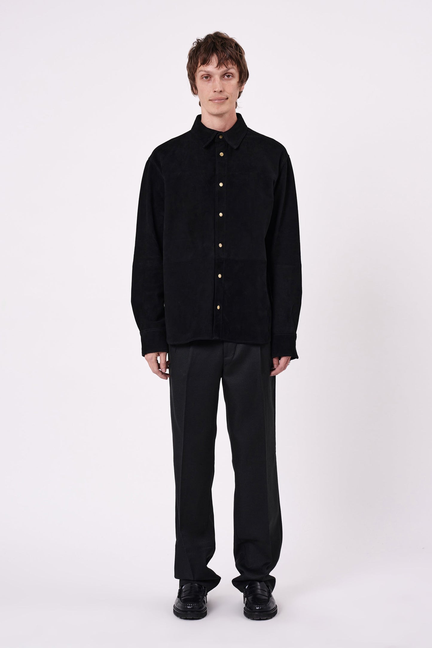 Cave Relaxed Pleat Wool - Black