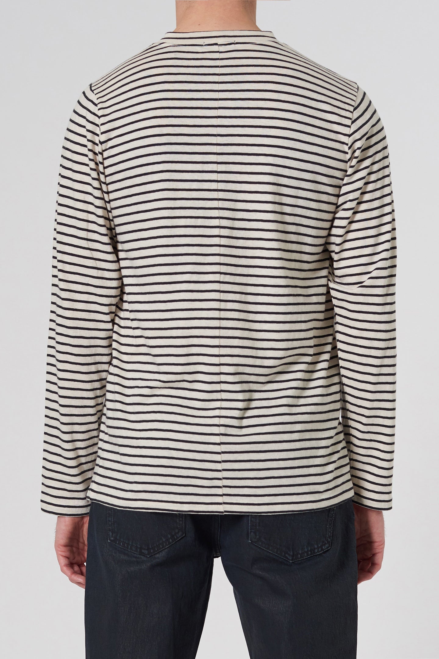 Stripe Ls Layer Tee - Black Neuw oversized lightgrey mens-t-shirt