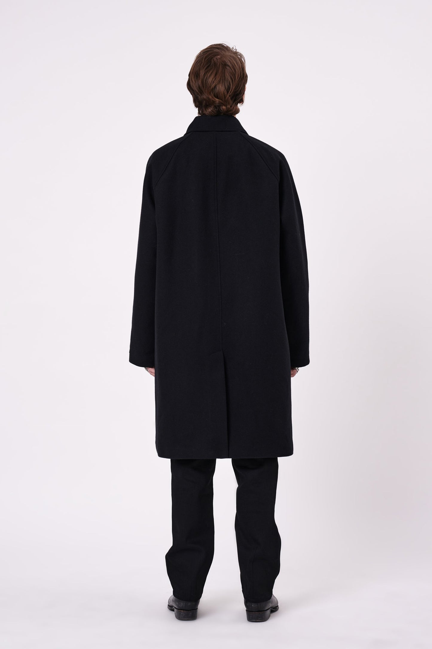 Turner Long Coat Melton - Black