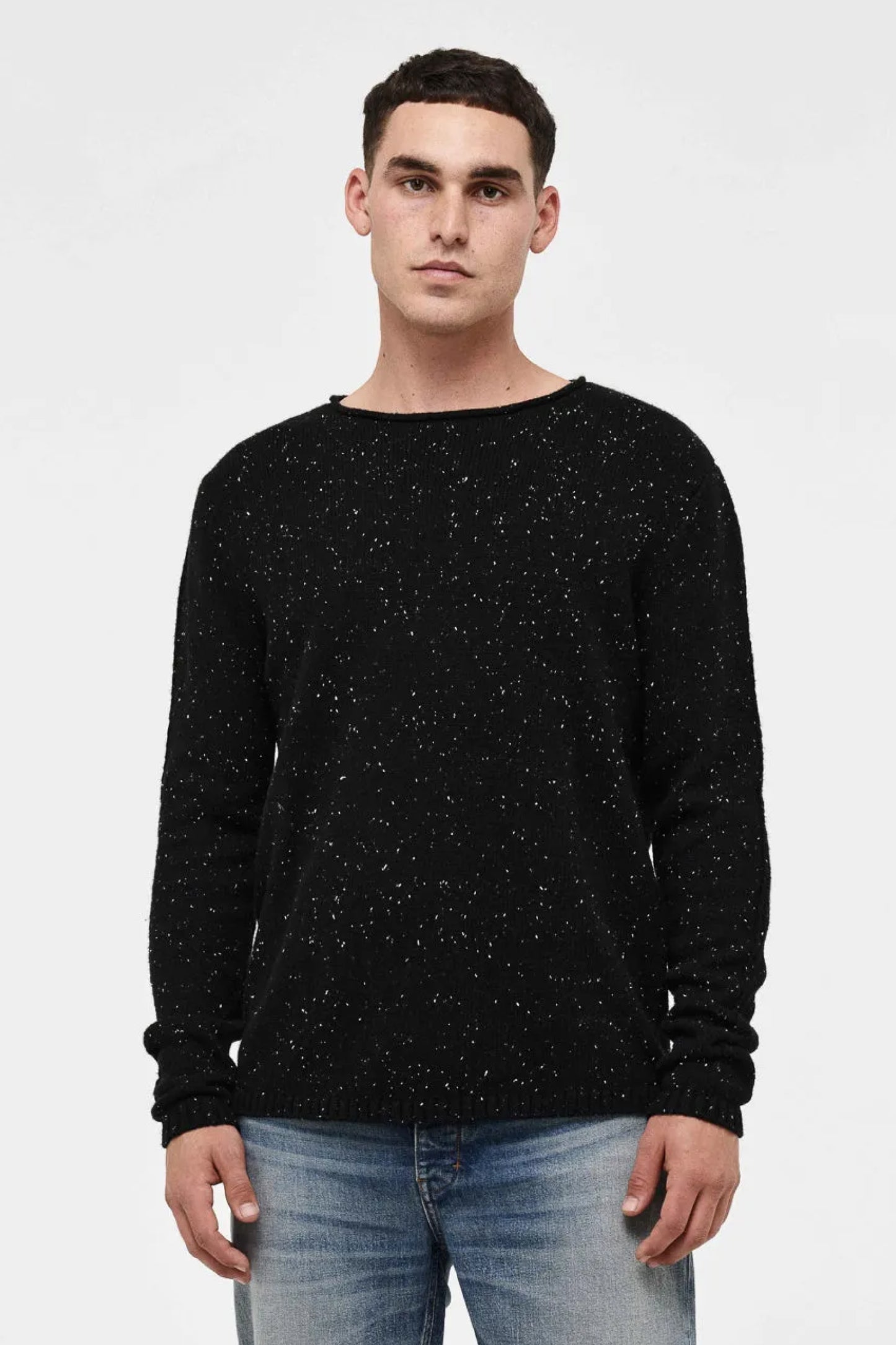 Chain Knit Crew - Black