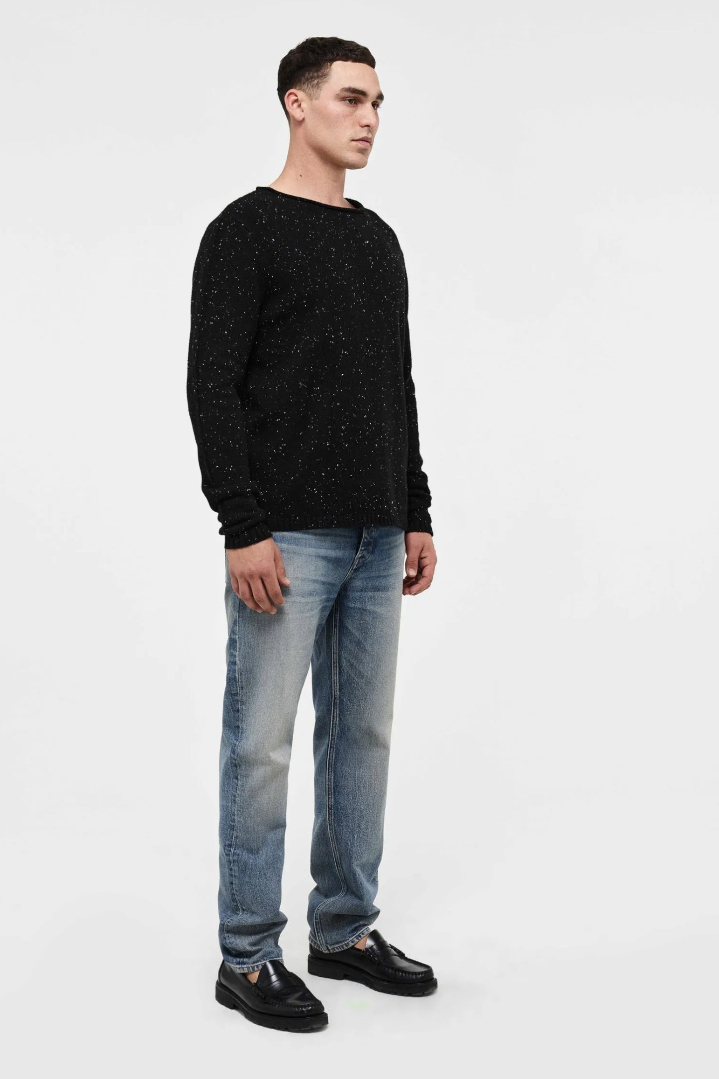 Chain Knit Crew - Black