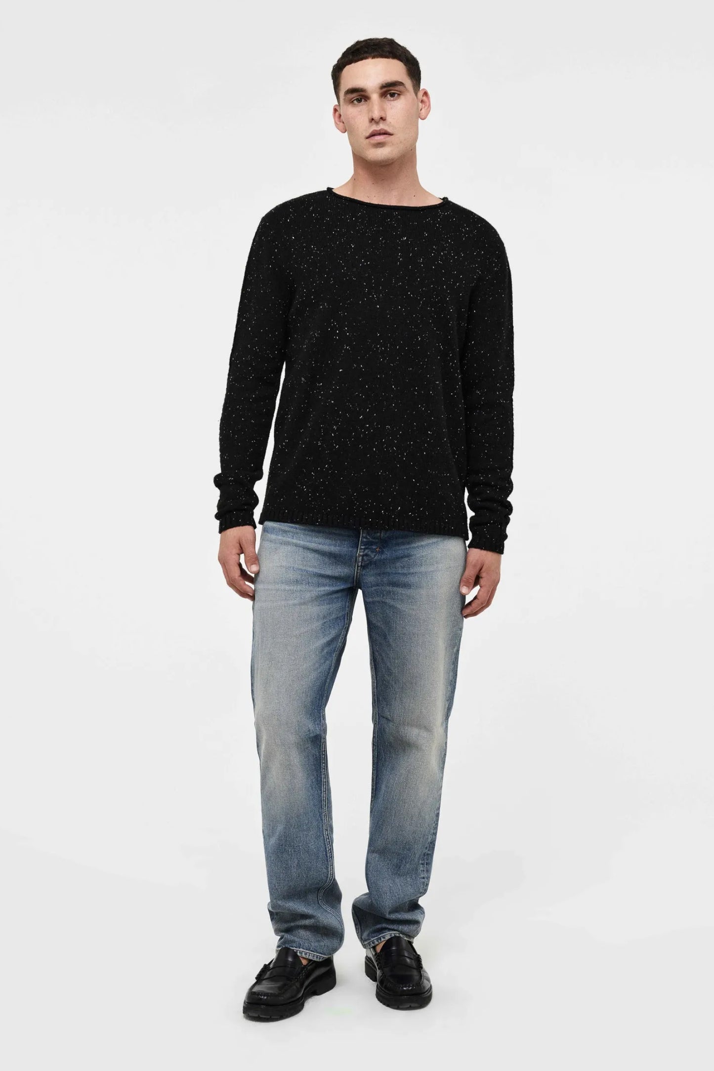 Chain Knit Crew - Black