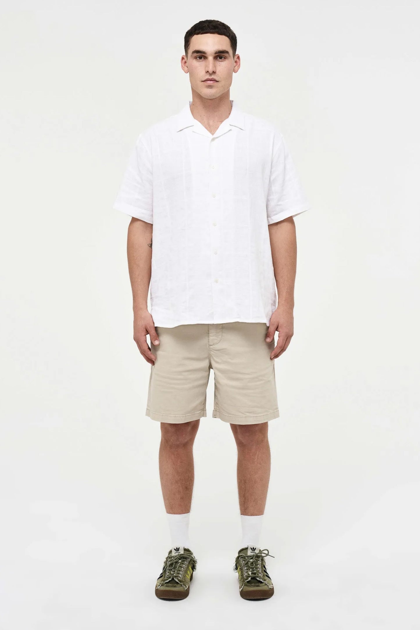 Lou Boxer Short Canvas - Pebble