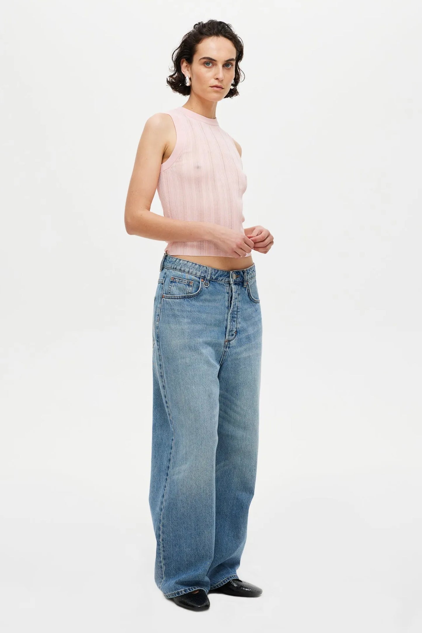 Opal Knit Tank - Peony