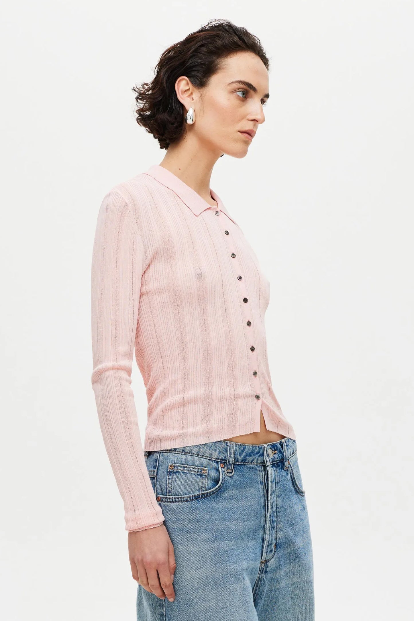 Opal Knit Cardigan - Peony