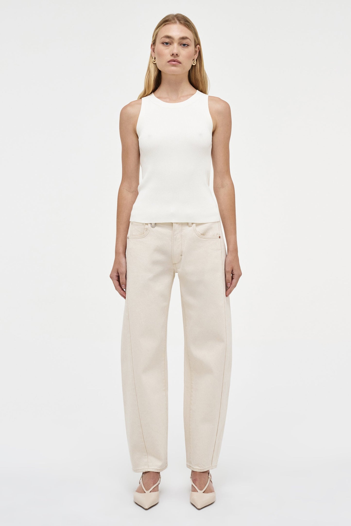 PM Knitted Singlet - Off White