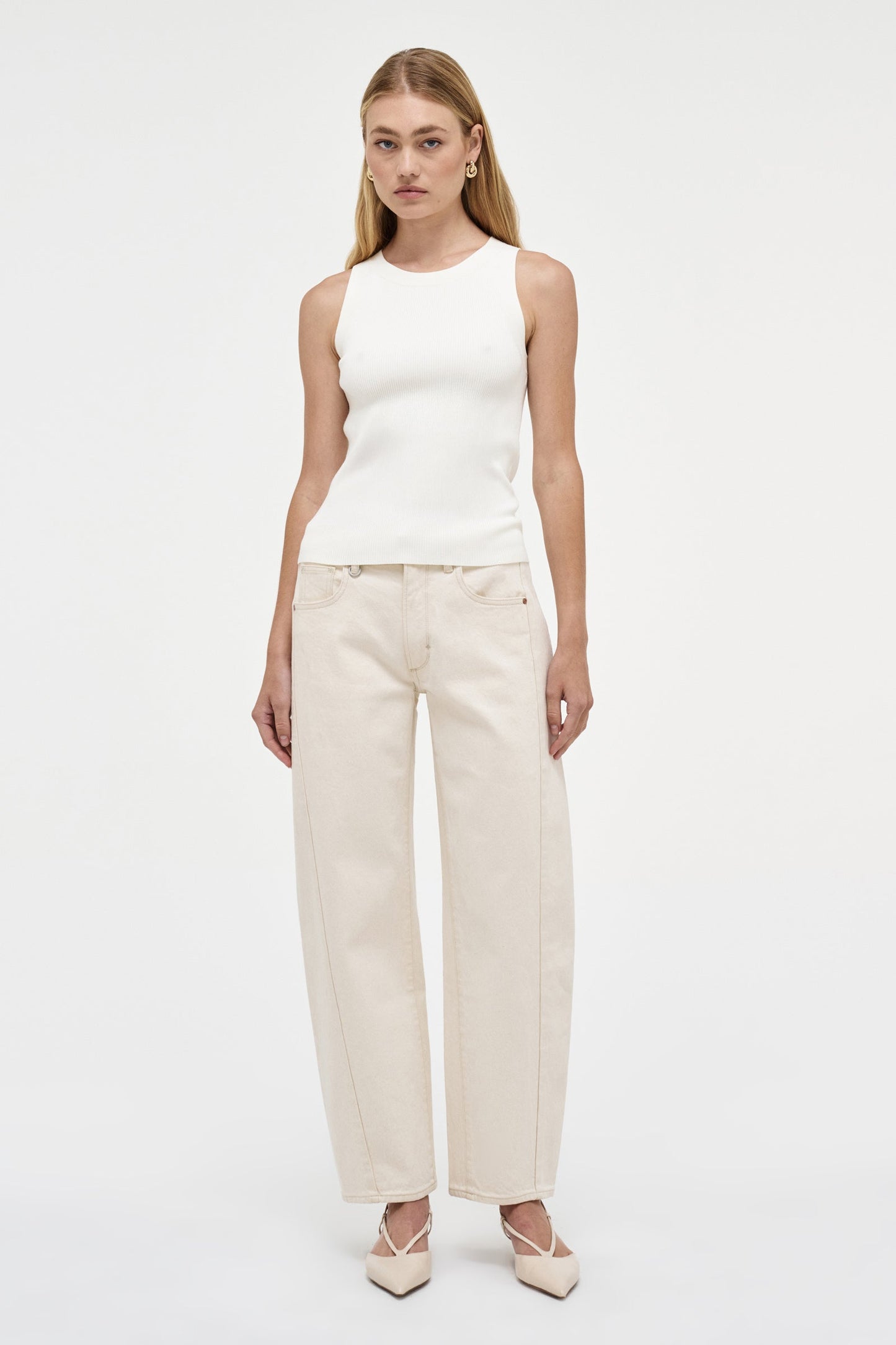 PM Knitted Singlet - Off White