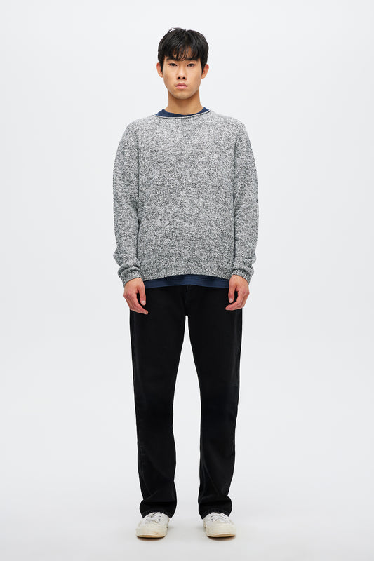 Chain Knit Crew - Ash Grey