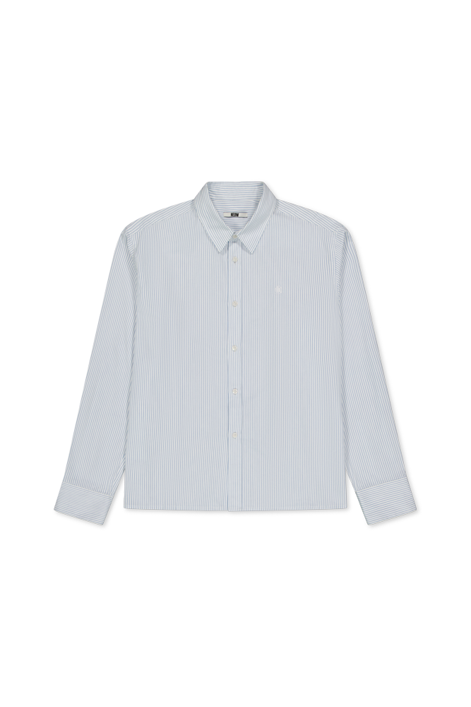 Regular Fit Stripe Shirt - Oxford Blue