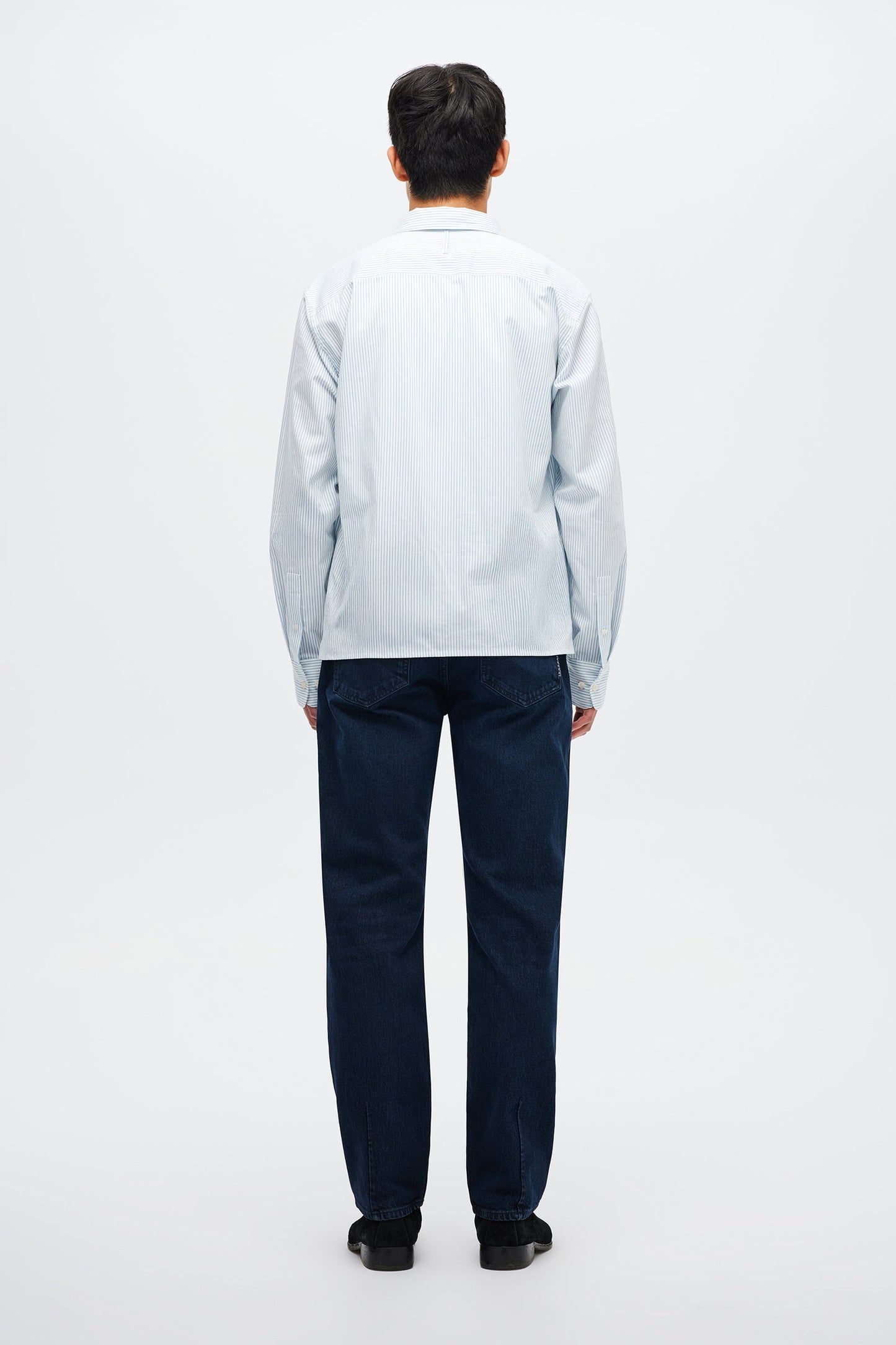 Regular Fit Stripe Shirt - Oxford Blue