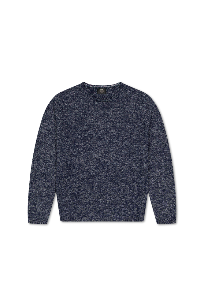 Melange Crew Knit - Navy
