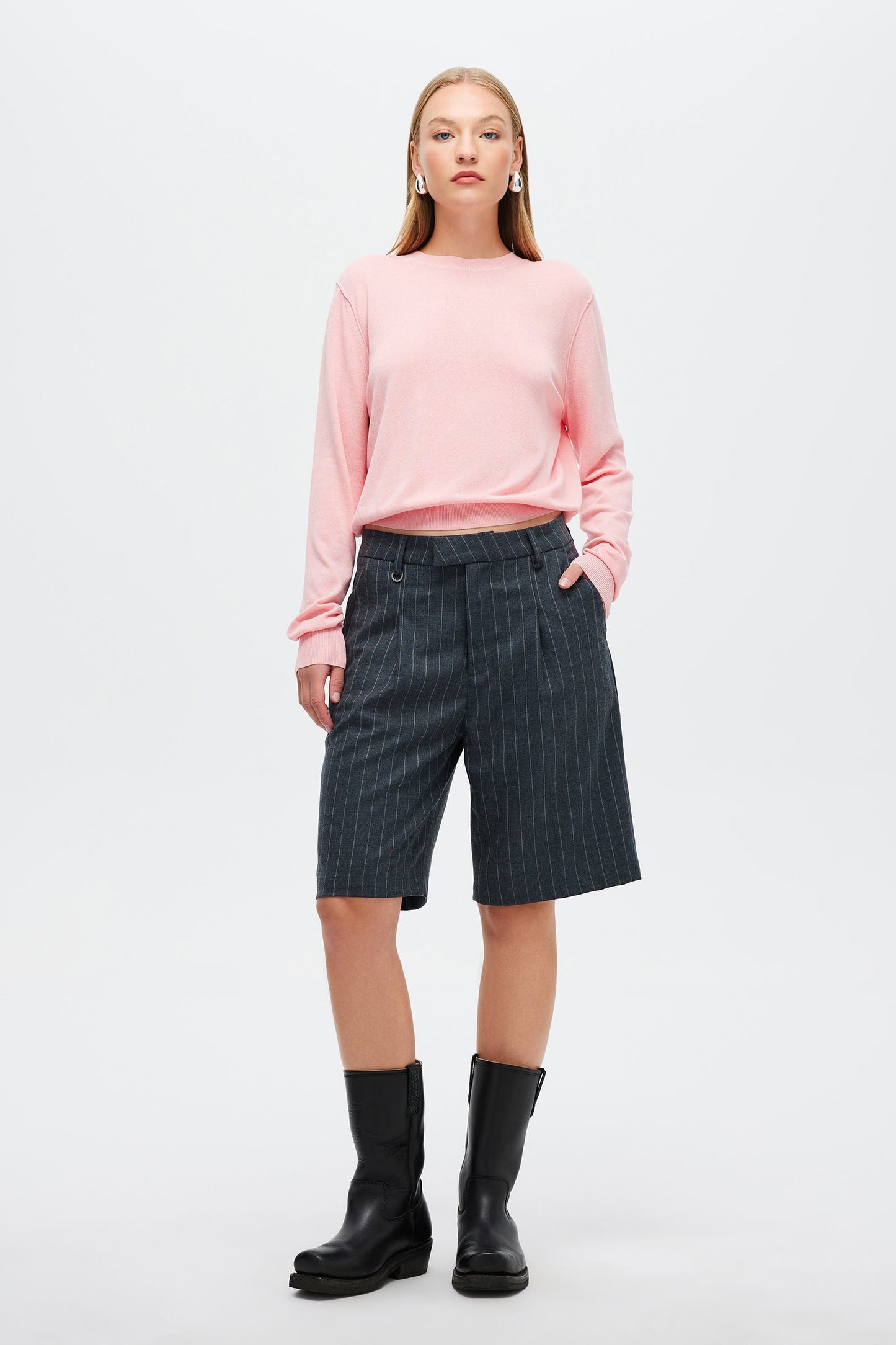 Lili Crew Sweater - Pink Glow
