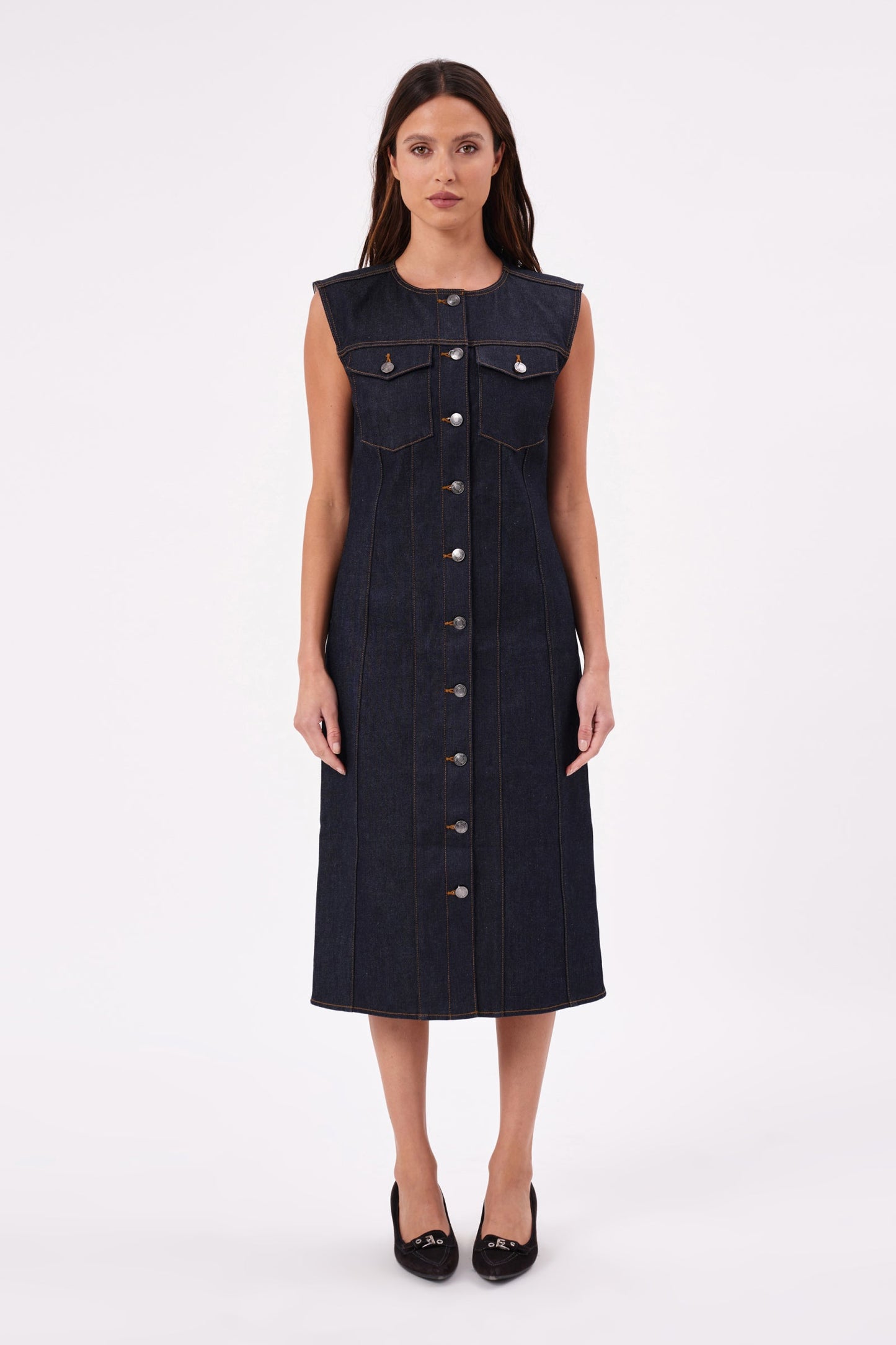 Resonate Dress - Raw Indigo
