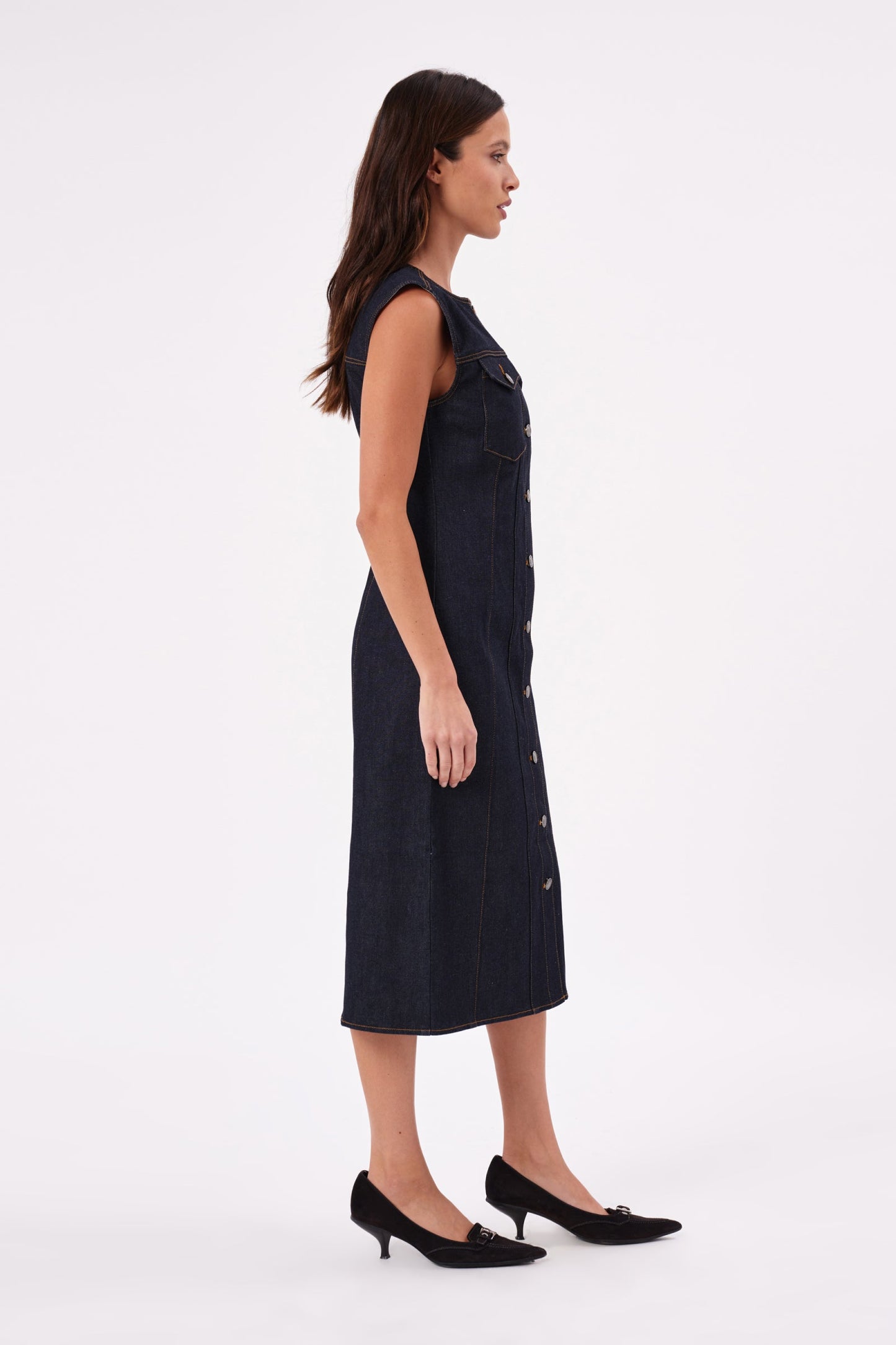 Resonate Dress - Raw Indigo