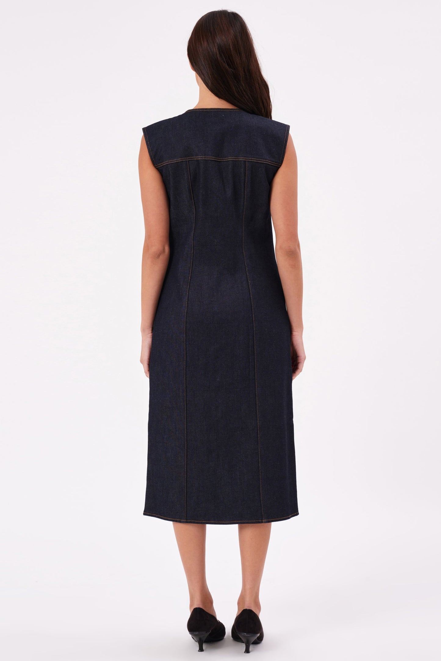 Resonate Dress - Raw Indigo